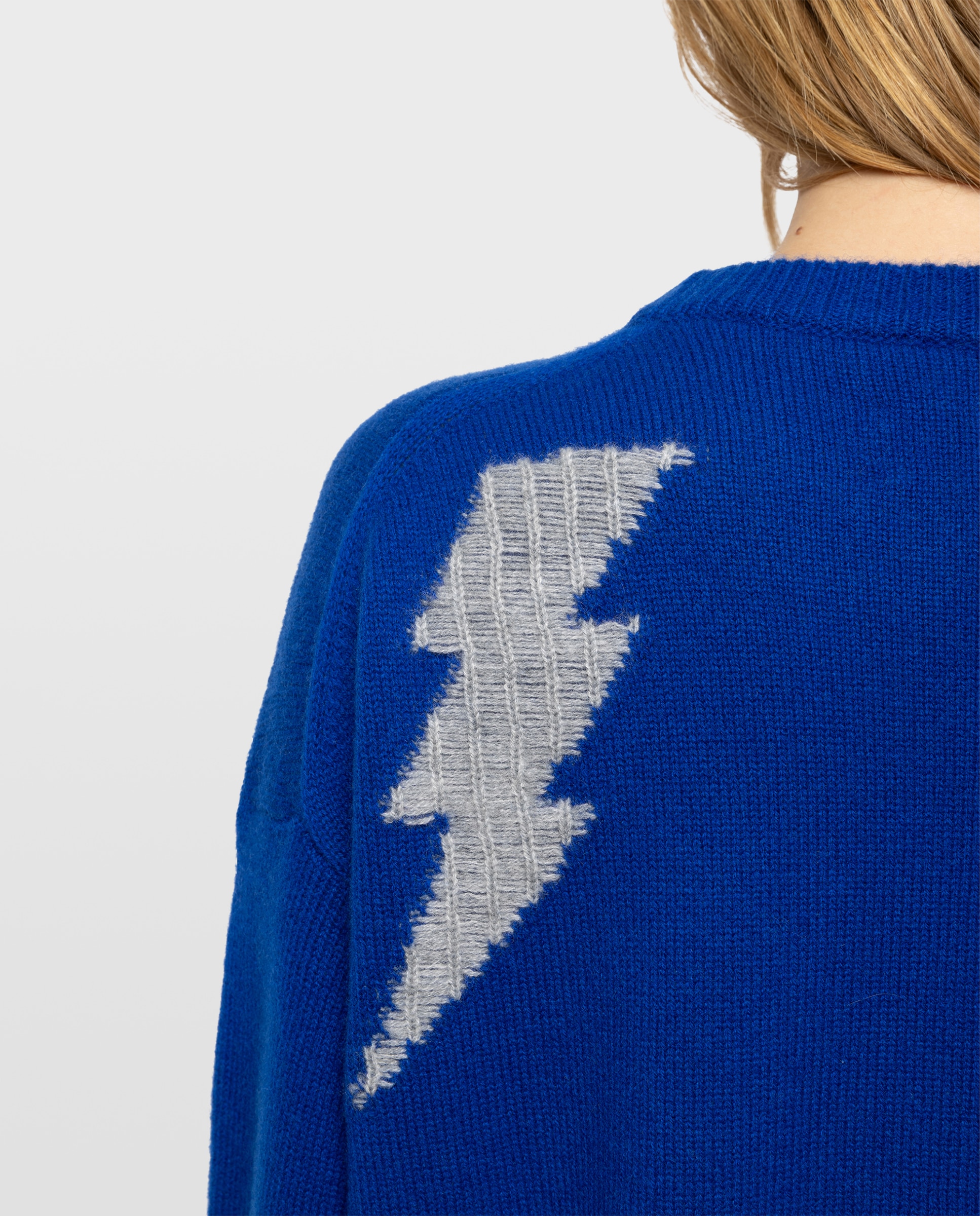 Jersey de mujer 100% cachemira de cuello redondo y manga larga - Zadig & Voltaire - Azul eléctrico Azul eléctrico-4
