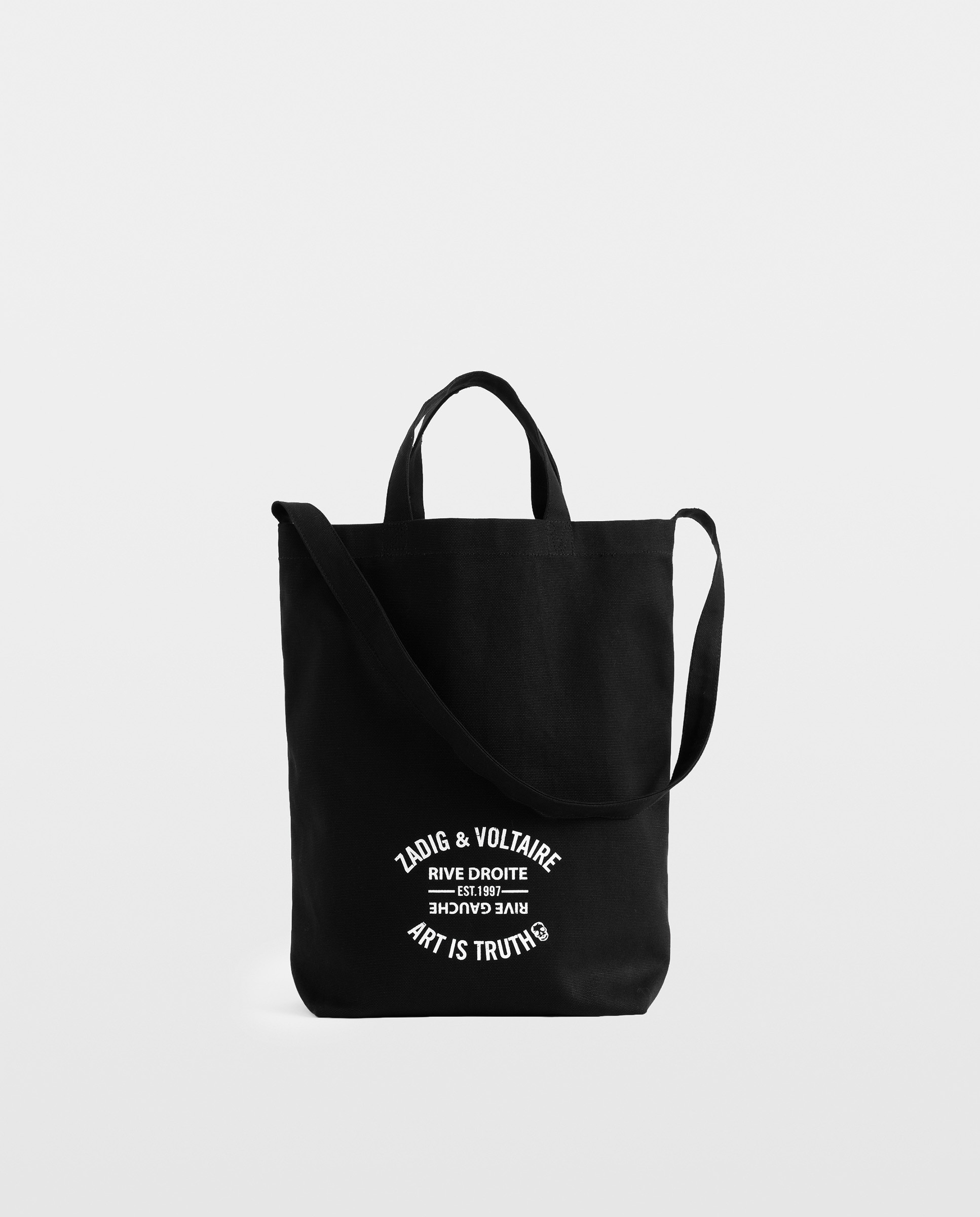 Bolso de hombro tote de lona multiposición - Zadig & Voltaire - Negro Negro-1