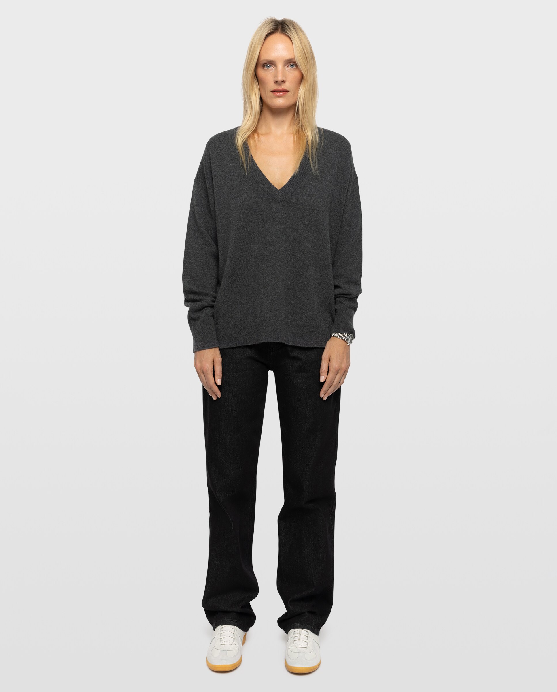 Imagen 3 de Cárdigan de punto de mujer 100% cachemira con bordado - Zadig & Voltaire - Gris oscuro Gris oscuro