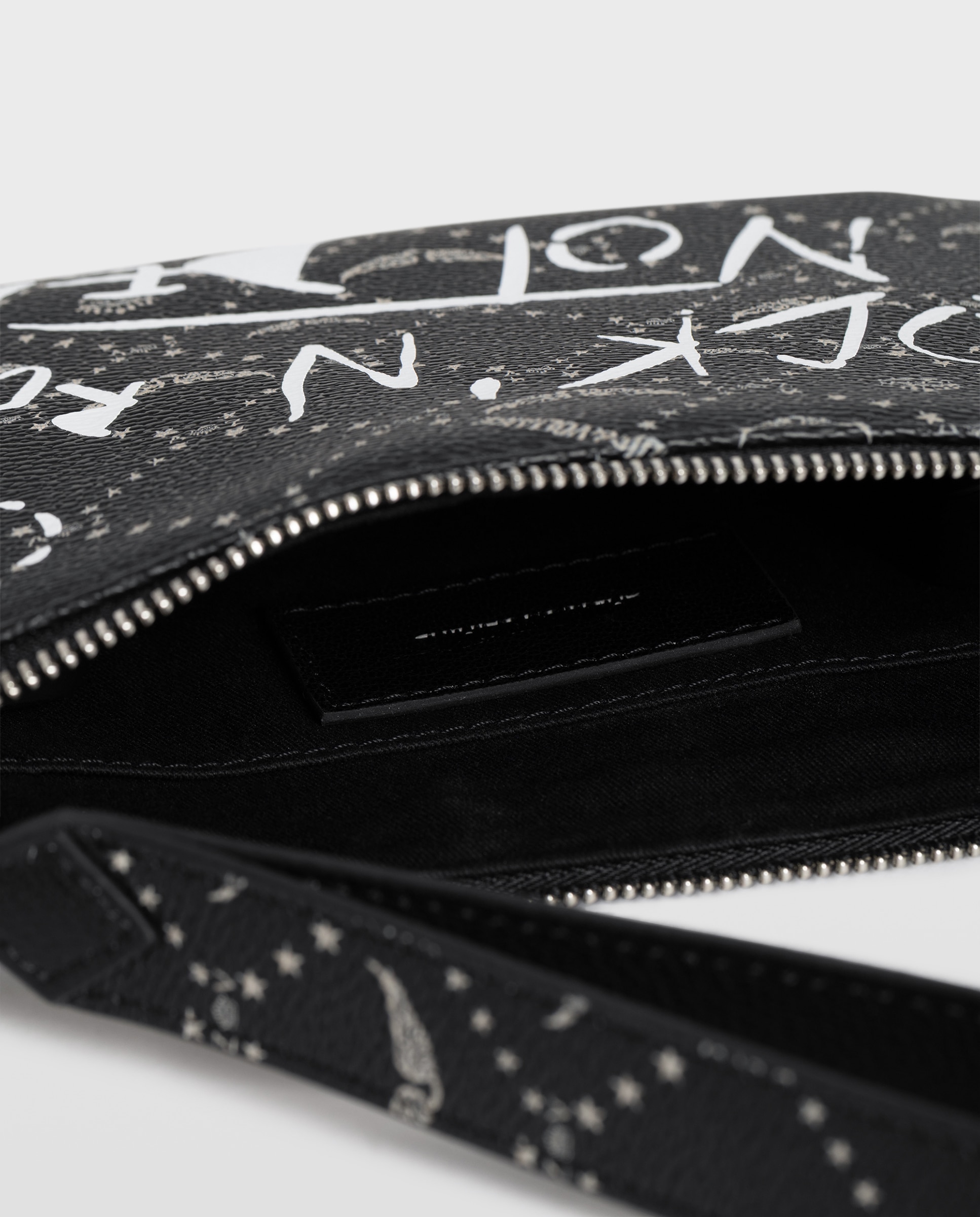Bolso de mano de mujer z pouch con monograma y arty tag de lona revestida - Zadig & Voltaire - Negro Negro-4