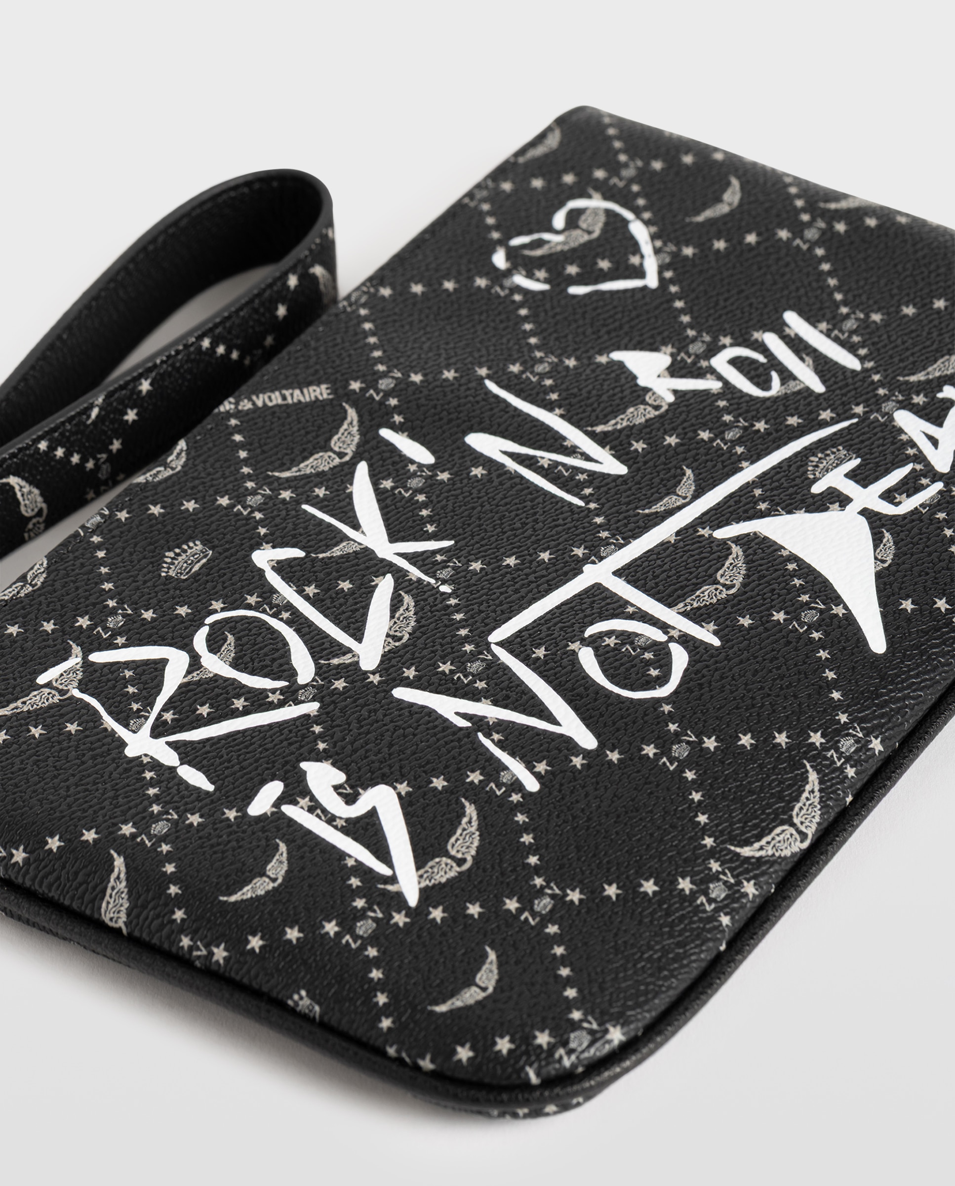 Bolso de mano de mujer z pouch con monograma y arty tag de lona revestida - Zadig & Voltaire - Negro Negro-5