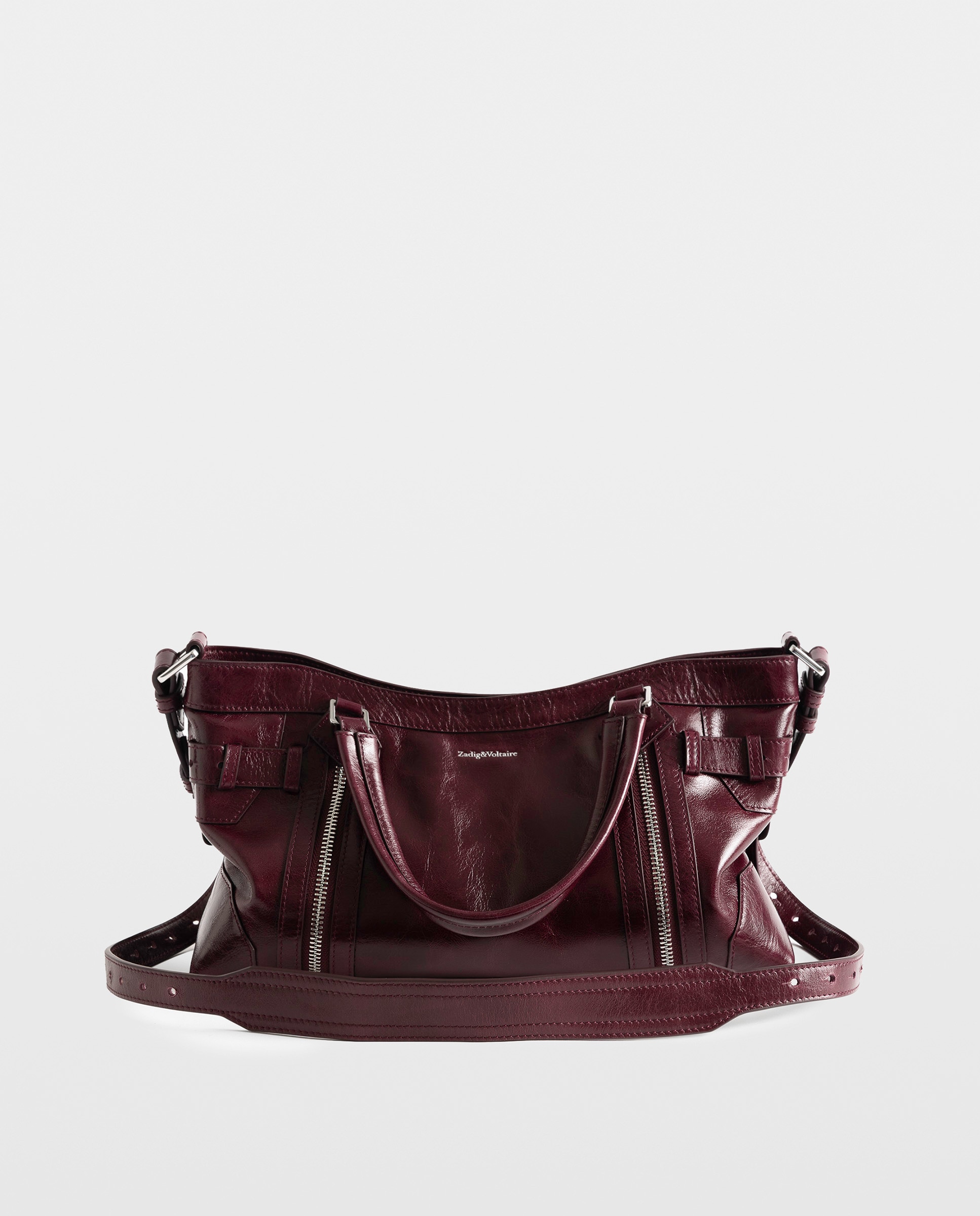 Bolso de hombro madison pequeño de cuero acharolado vintage - Zadig & Voltaire - Morado Morado-3