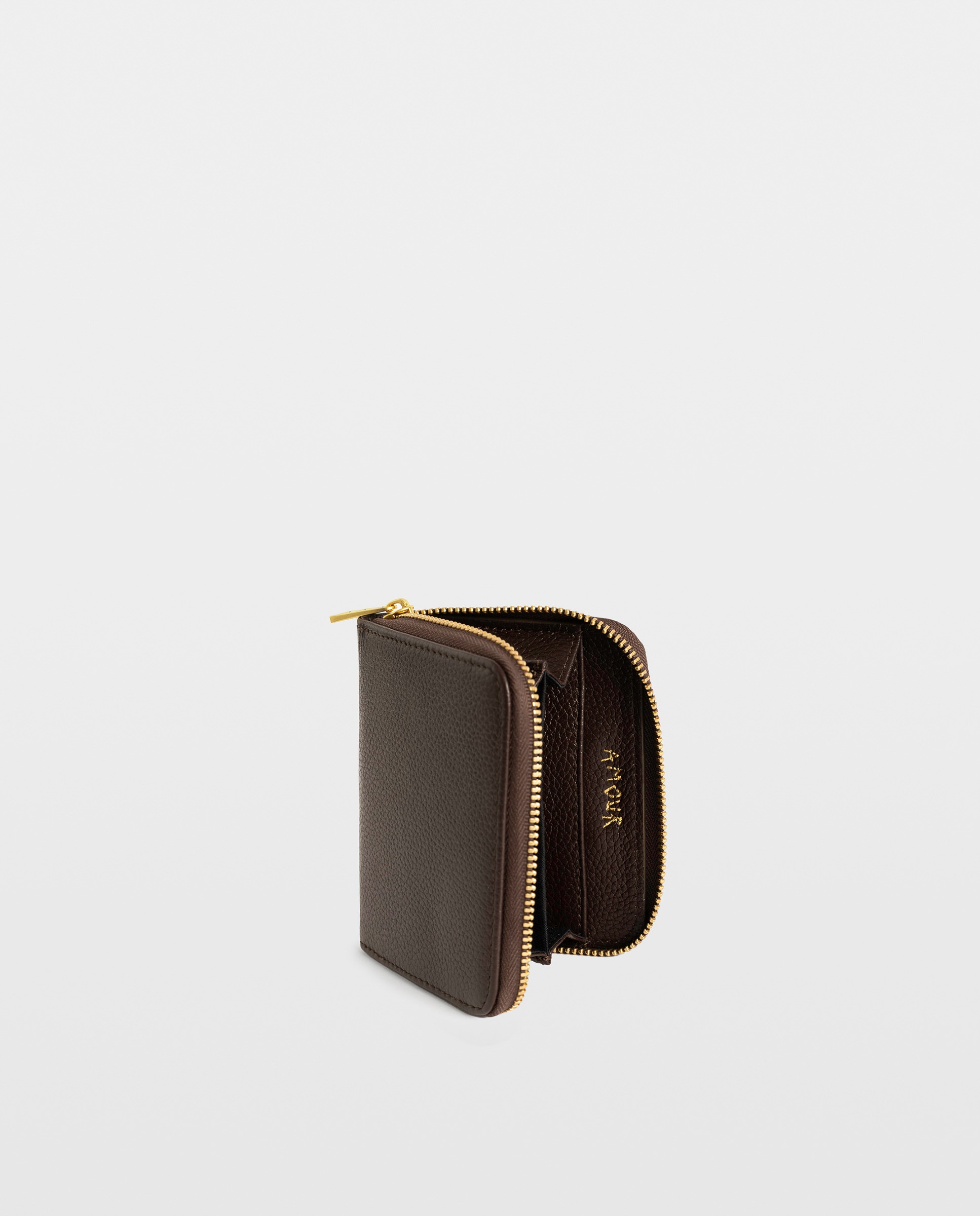 Cartera pequeña de mujer de piel gris - Zadig & Voltaire - Marrón oscuro Marrón oscuro-2