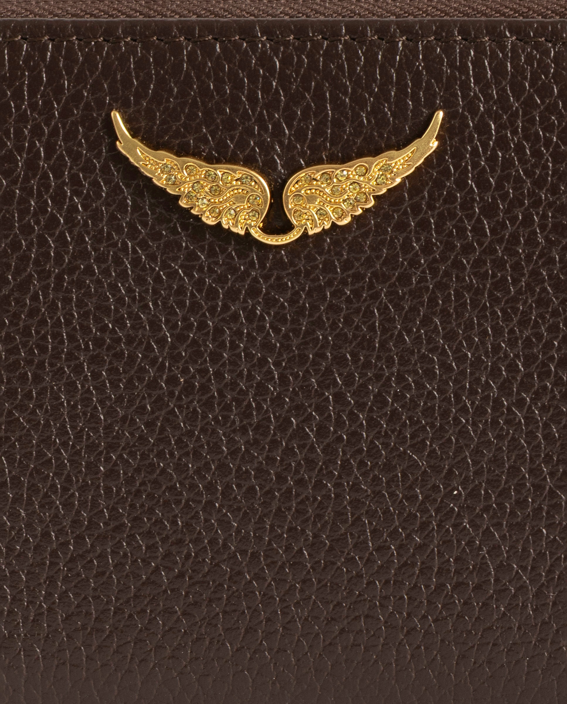 Cartera pequeña de mujer de piel gris - Zadig & Voltaire - Marrón oscuro Marrón oscuro-5
