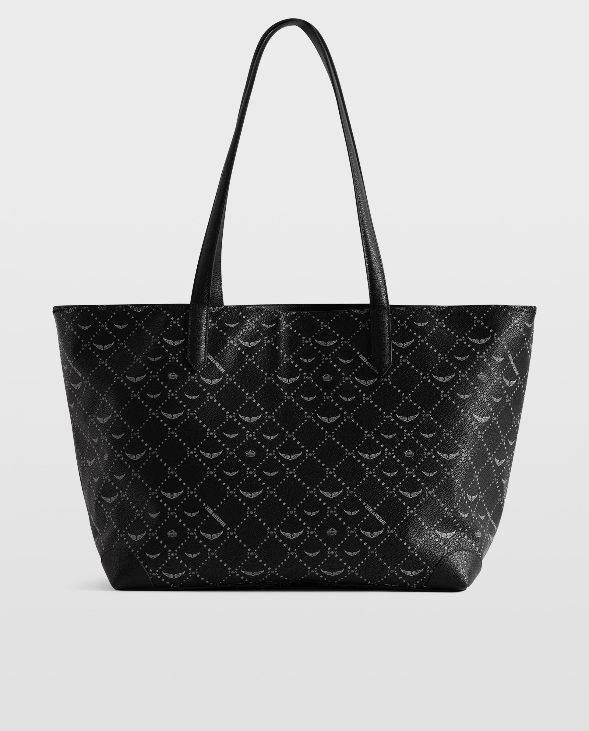 Capazo de lona shopper xl con monograma multiposición - Zadig & Voltaire - Negro Negro-5