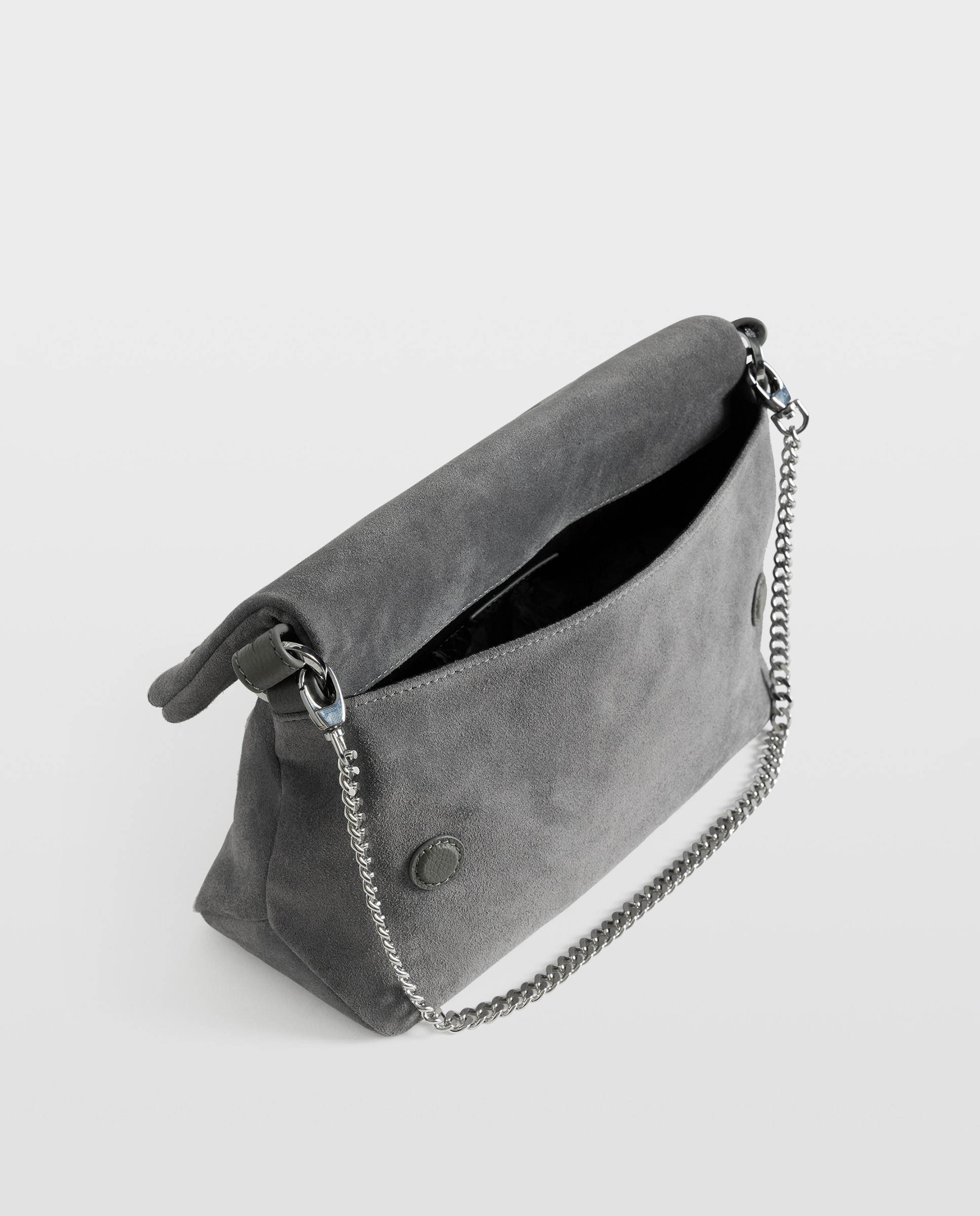 Bolso bandolera de ante con alas emblemáticas - Zadig & Voltaire - Gris Gris-4