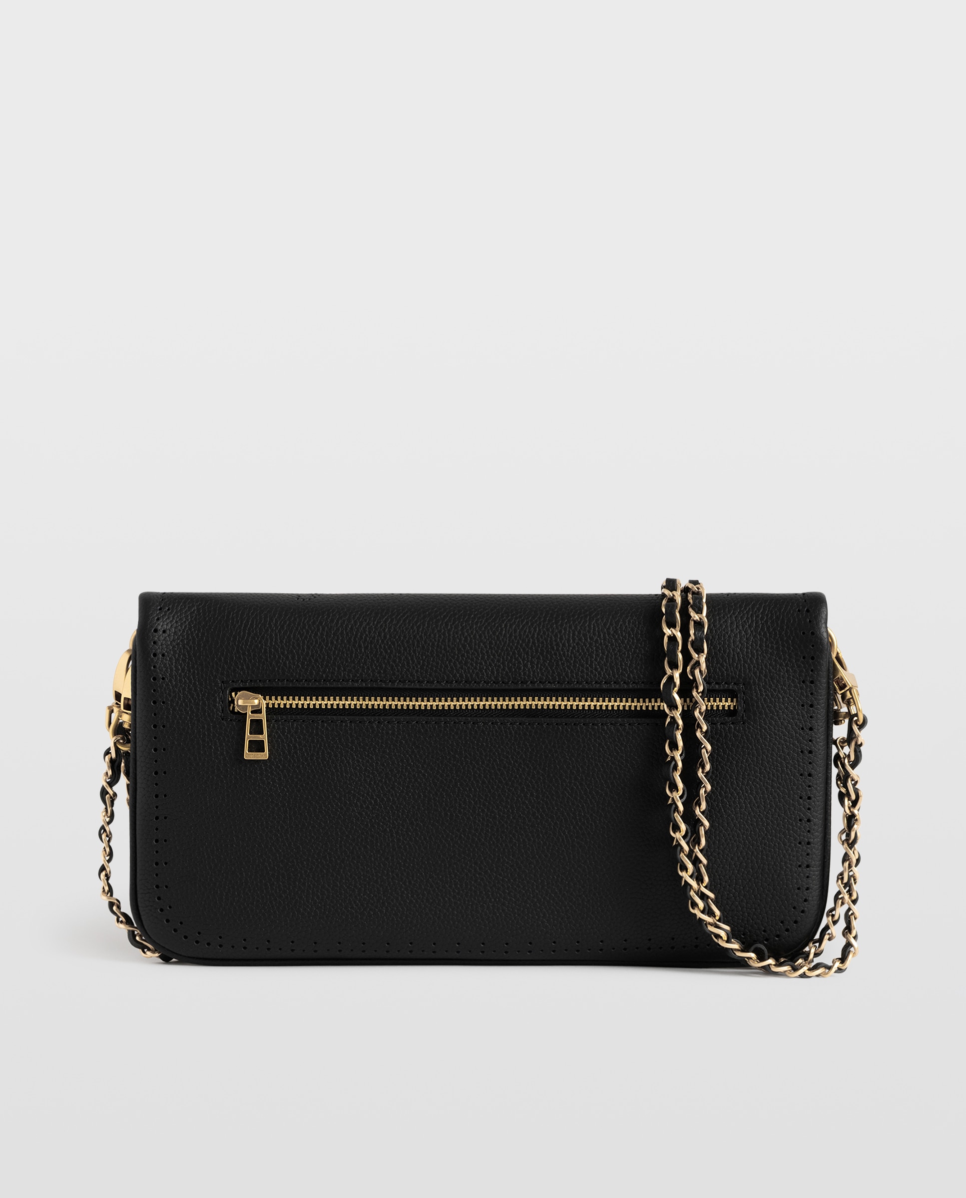 Bolso de mano rock de piel granulada perforada - Zadig & Voltaire - Negro Negro-3