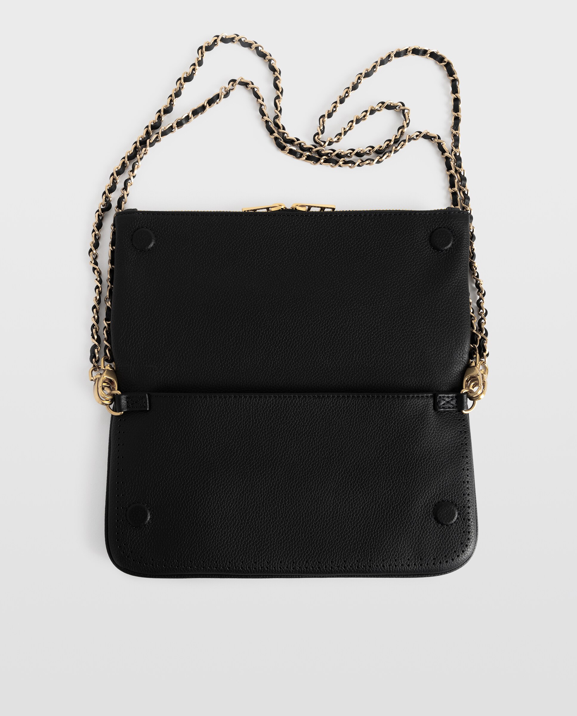 Bolso de mano rock de piel granulada perforada - Zadig & Voltaire - Negro Negro-4