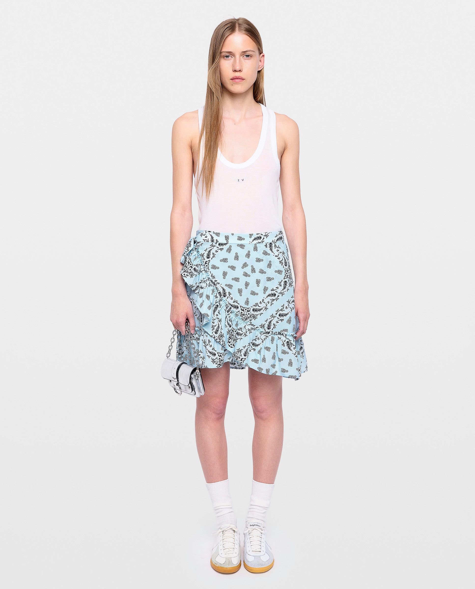Zadig & Voltaire - Falda corta cruzada estampada.