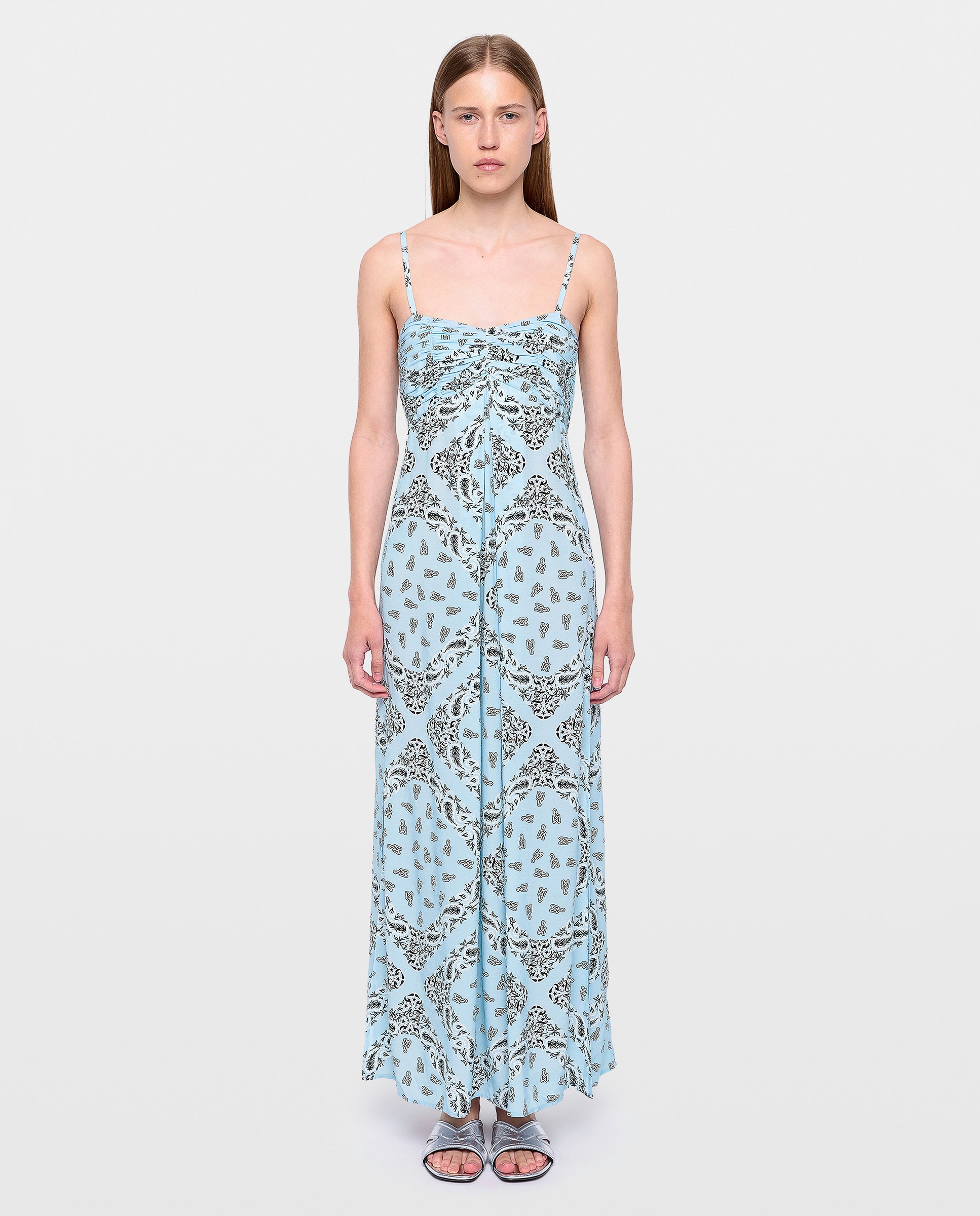 Zadig & Voltaire - Vestido largo estampado con tirantes ajustables.