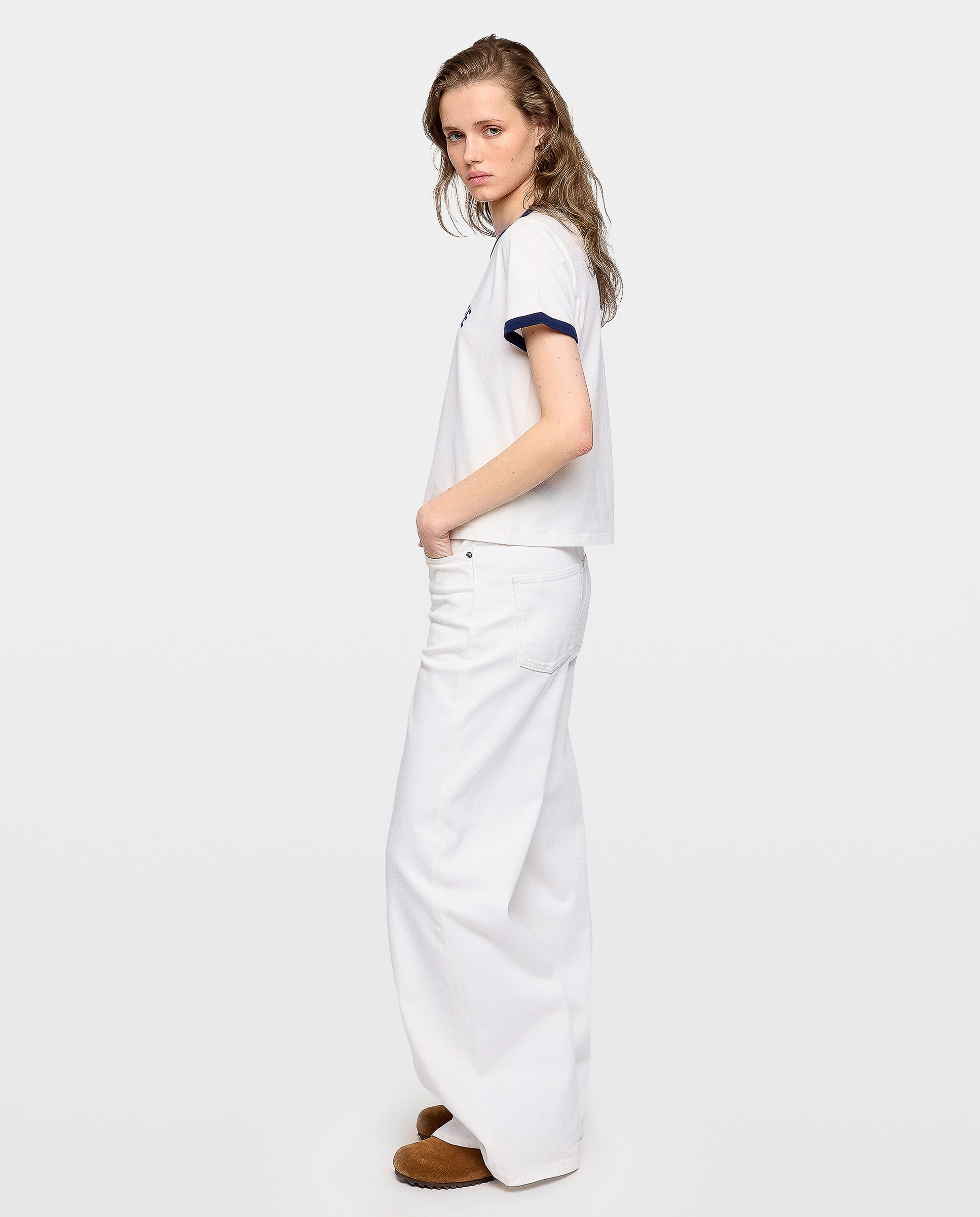 Camiseta de mujer de cuello redondo y mangas cortas de algodón con estampado - Zadig & Voltaire - Blanco Blanco-3