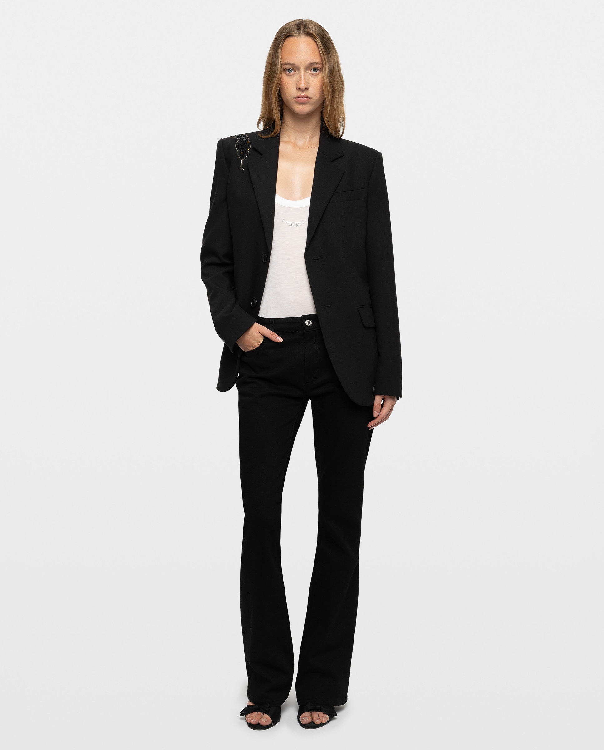 Blazer sastre oversize de mujer con strass - Zadig & Voltaire - Negro Negro-3