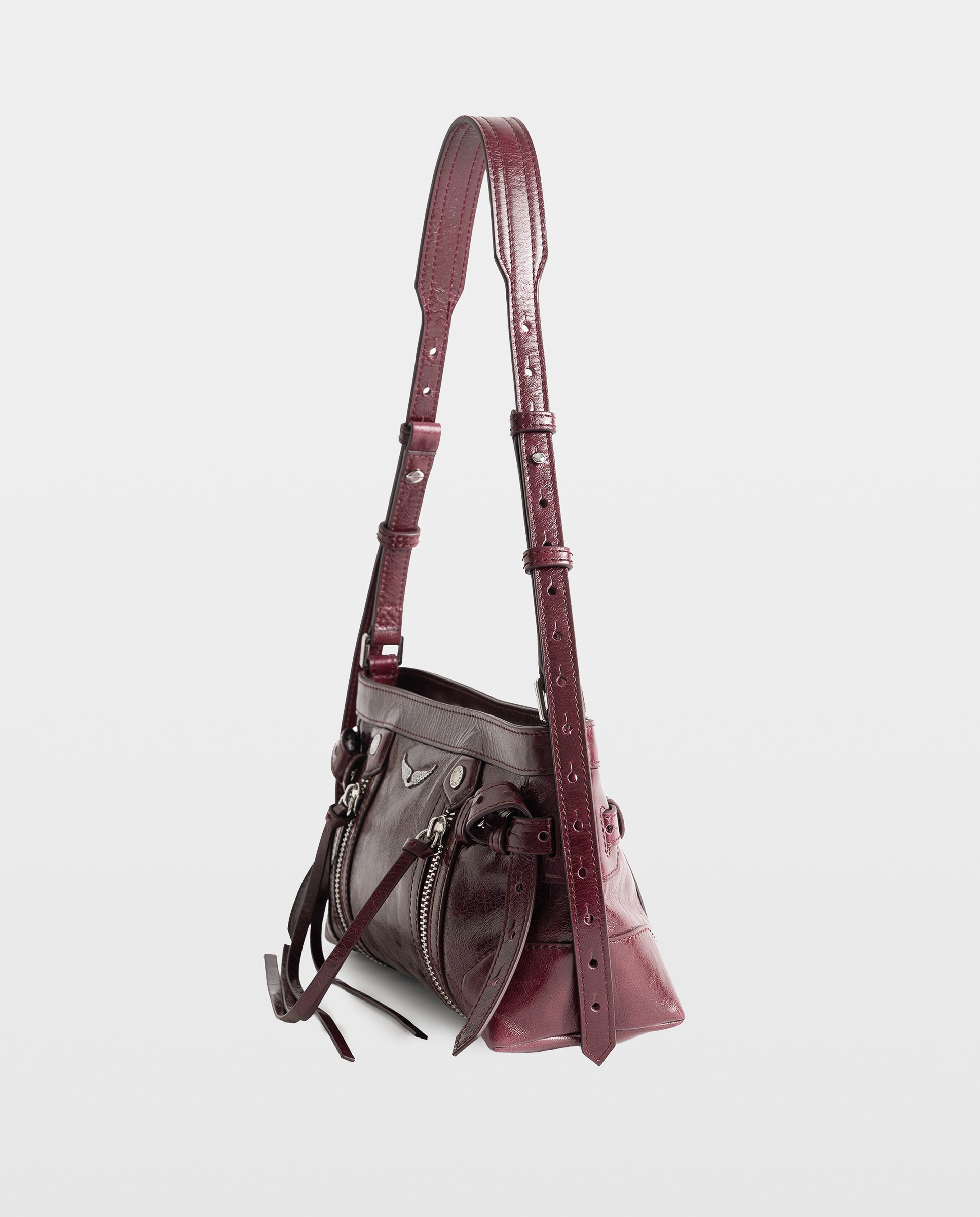 Bandolera madison mini de cuero charol vintage - Zadig & Voltaire - Morado Morado-2