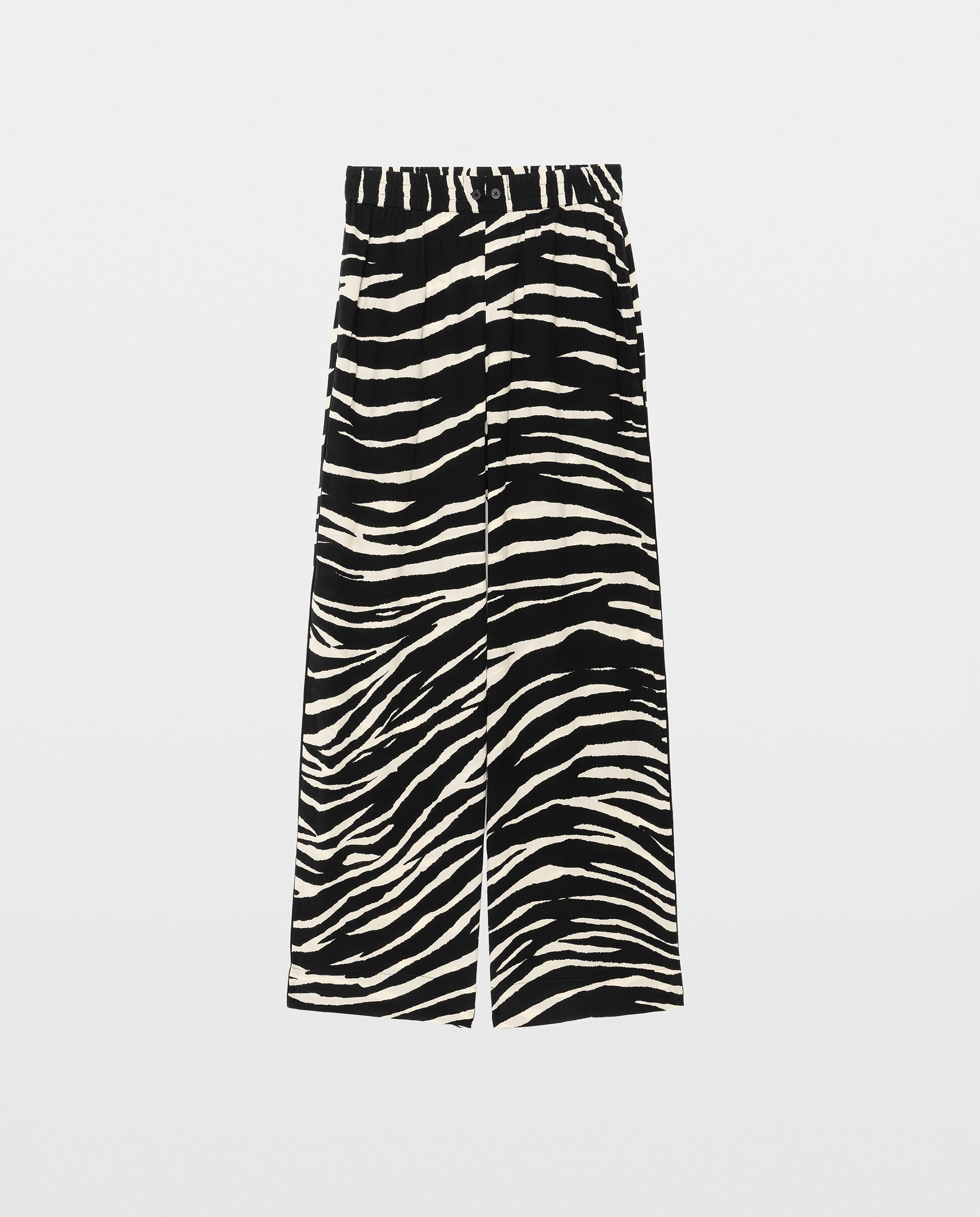 Pantalones rectos de mujer estilo pijama estampados de viscosa - Zadig & Voltaire - Negro Negro-7