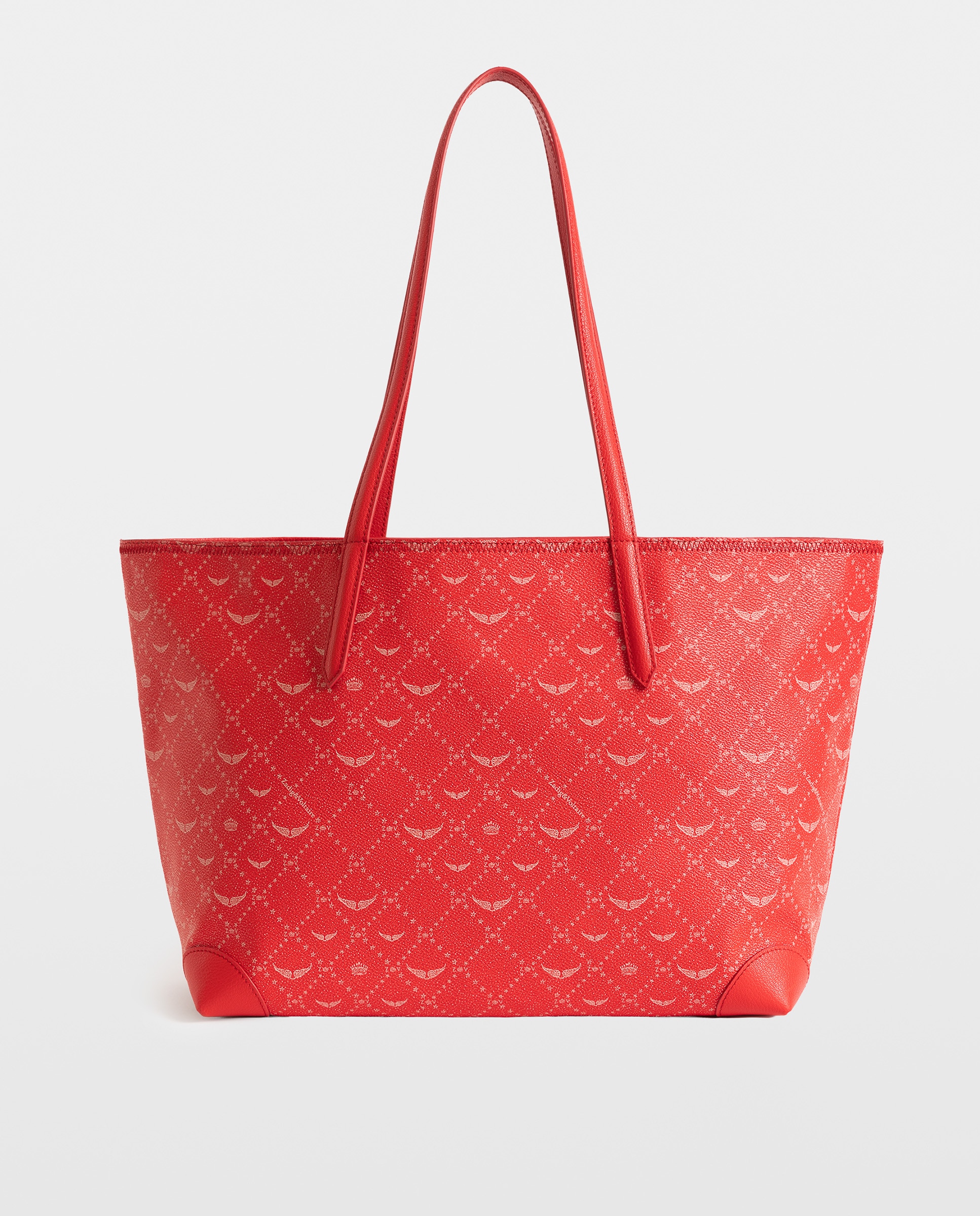 Bolso de hombro shopper grande monogram multiposición - Zadig & Voltaire - Rojo Rojo-1
