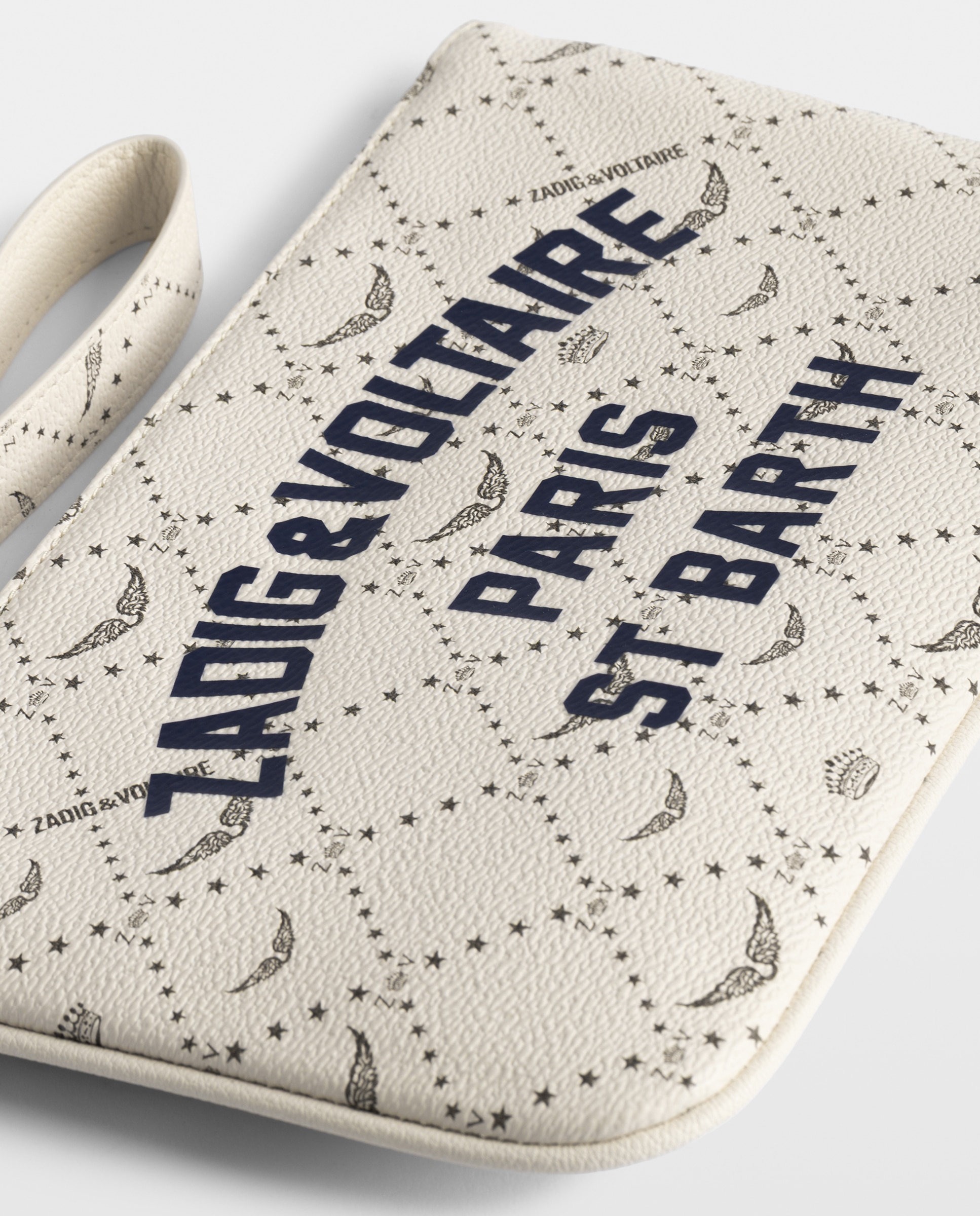 Cartera pequeña de mujer de lona revestida colección resort con estampado de monograma - Zadig & Voltaire - Blanco Blanco-4