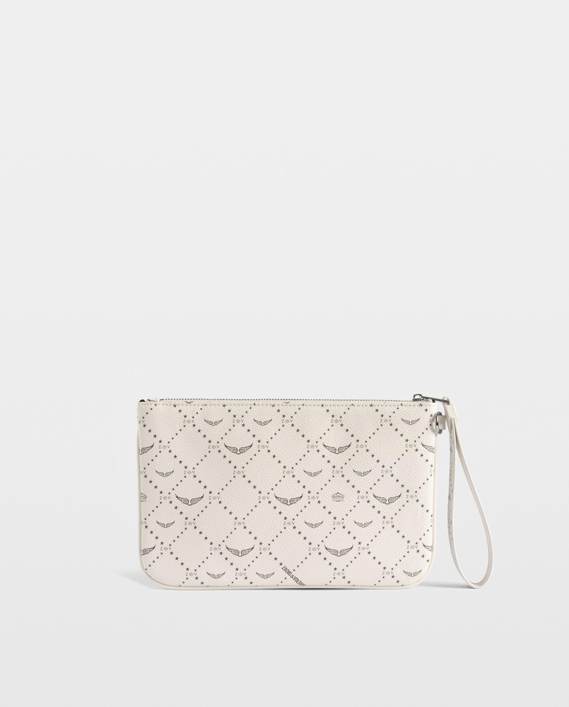 Cartera pequeña de mujer colección resort tipo sobre de lona revestida - Zadig & Voltaire - Blanco Blanco-3