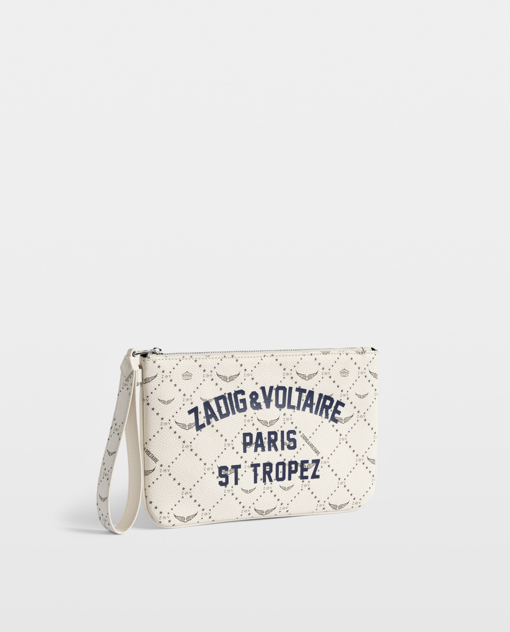 Cartera pequeña de mujer colección resort tipo sobre de lona revestida - Zadig & Voltaire - Blanco Blanco-2