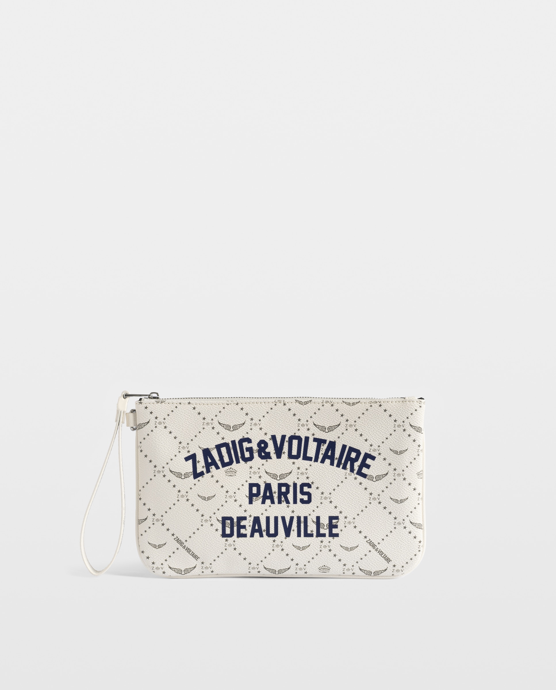 Cartera de mujer de lona revestida de la colección resort con estampado de monograma - Zadig & Voltaire - Blanco Blanco-1
