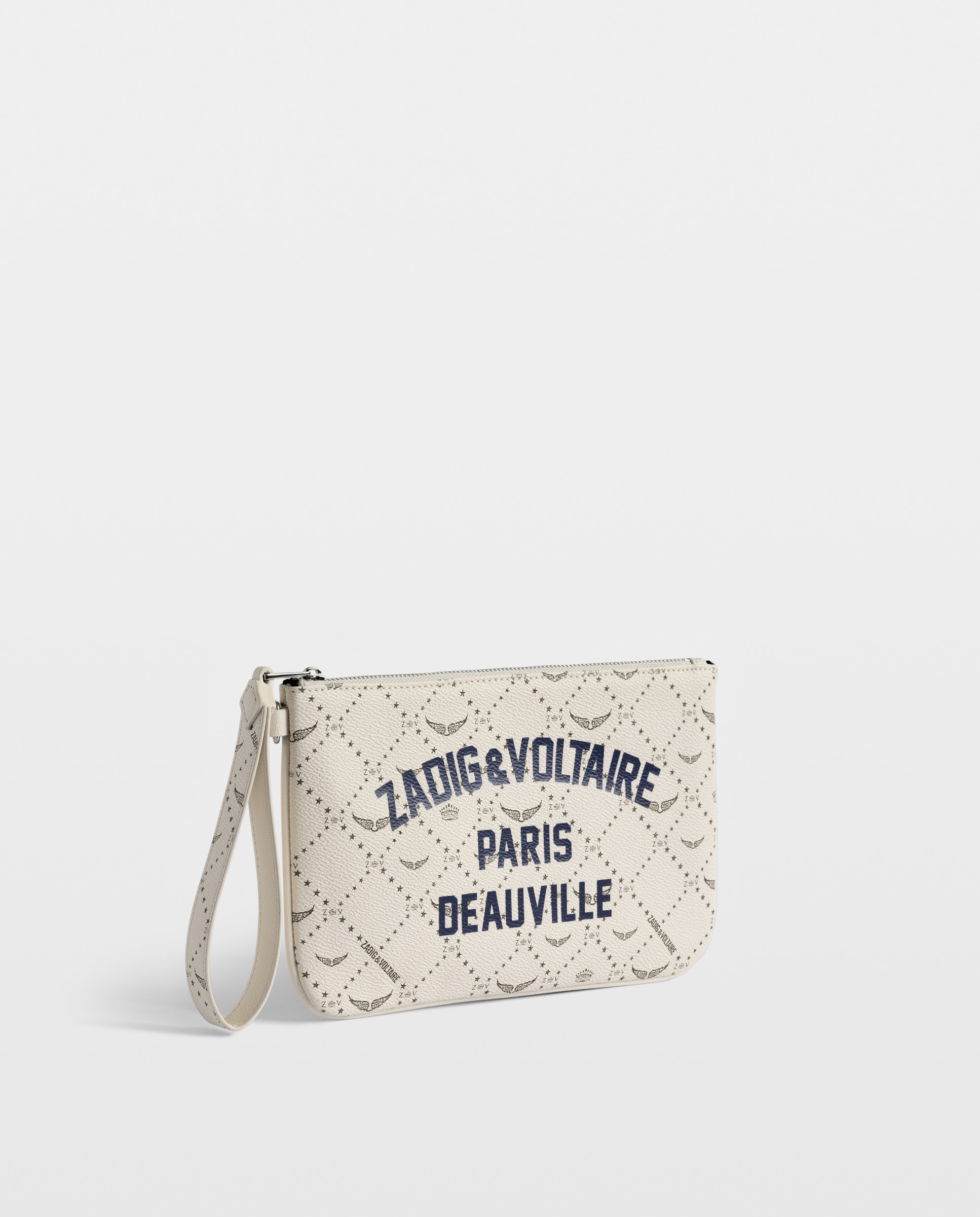 Cartera de mujer de lona revestida de la colección resort con estampado de monograma - Zadig & Voltaire - Blanco Blanco-2