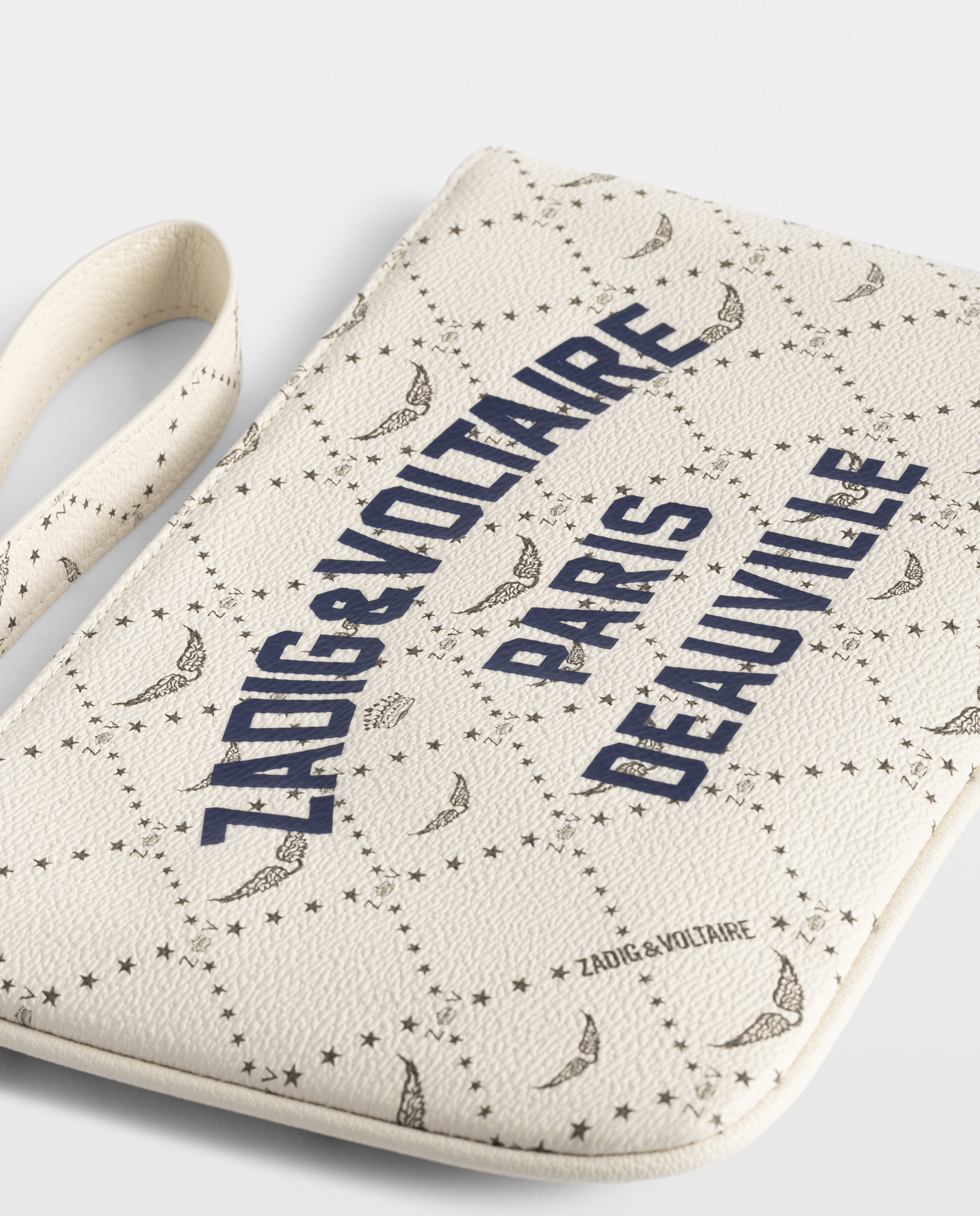 Cartera de mujer de lona revestida de la colección resort con estampado de monograma - Zadig & Voltaire - Blanco Blanco-4