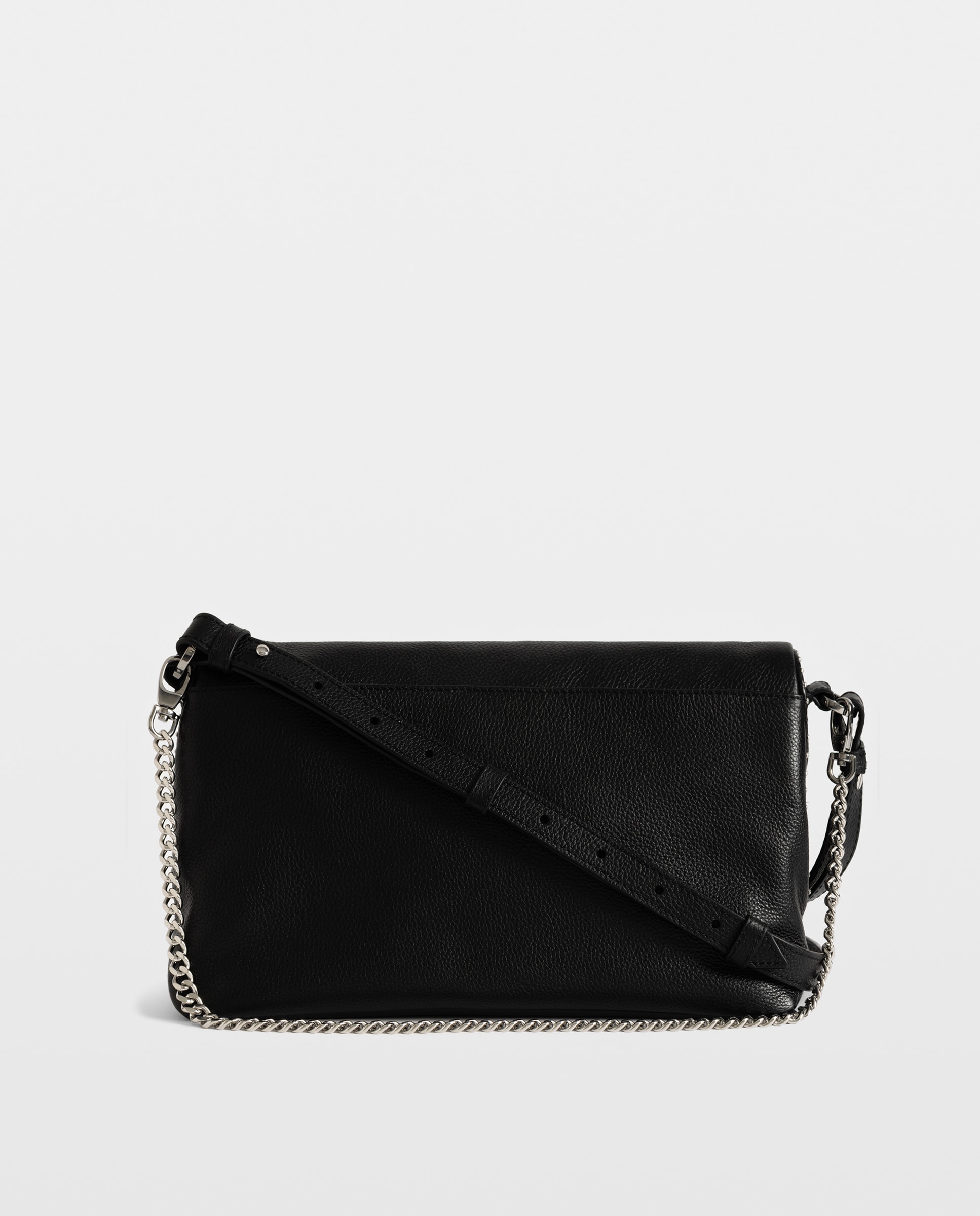 Bandolera de mujer de piel granulada con alas emblemáticas y tachuelas - Zadig & Voltaire - Negro Negro-4