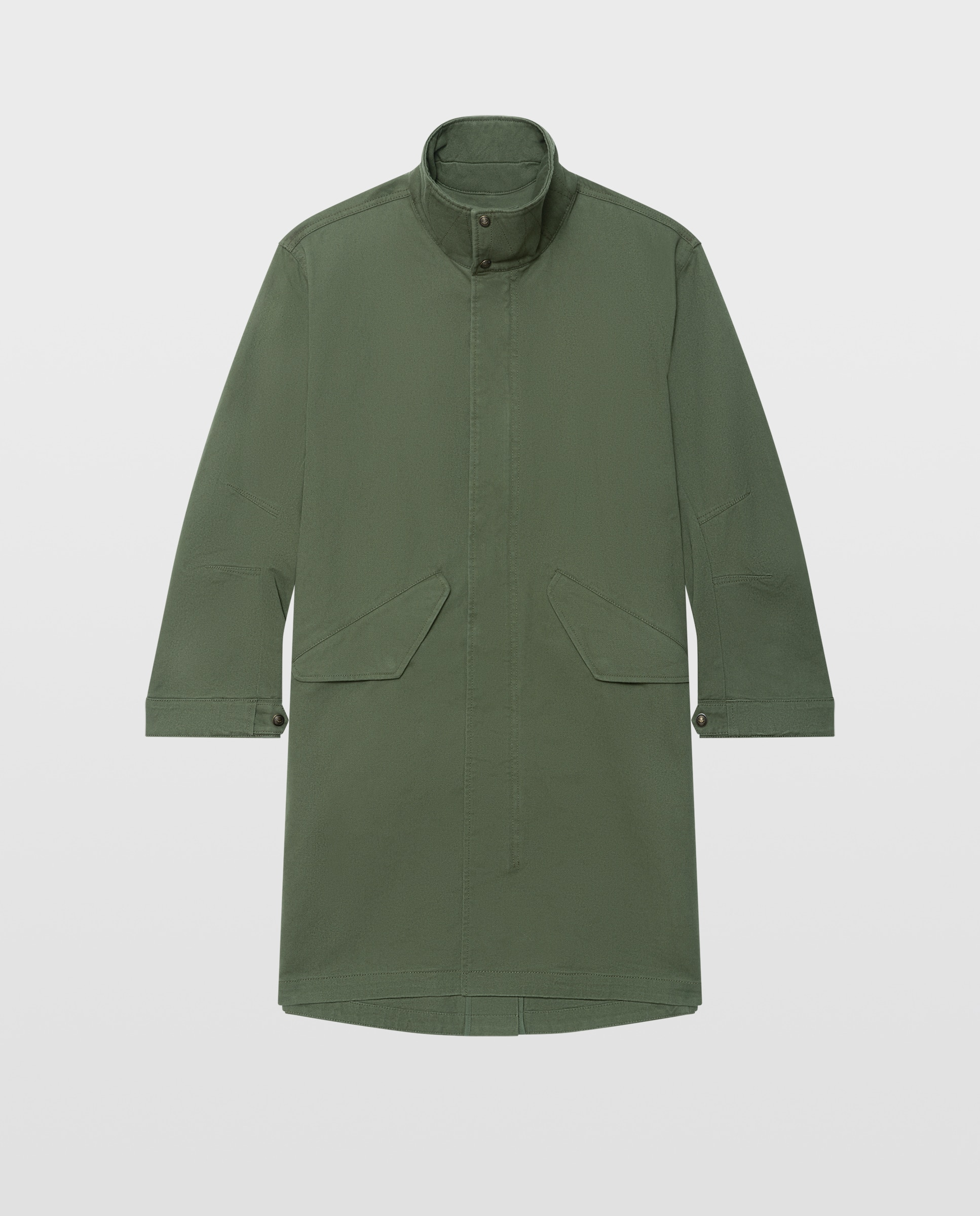 Parka de mujer semilarga de algodón con forro de pelo sintético - Zadig & Voltaire - Verde militar Verde militar-6