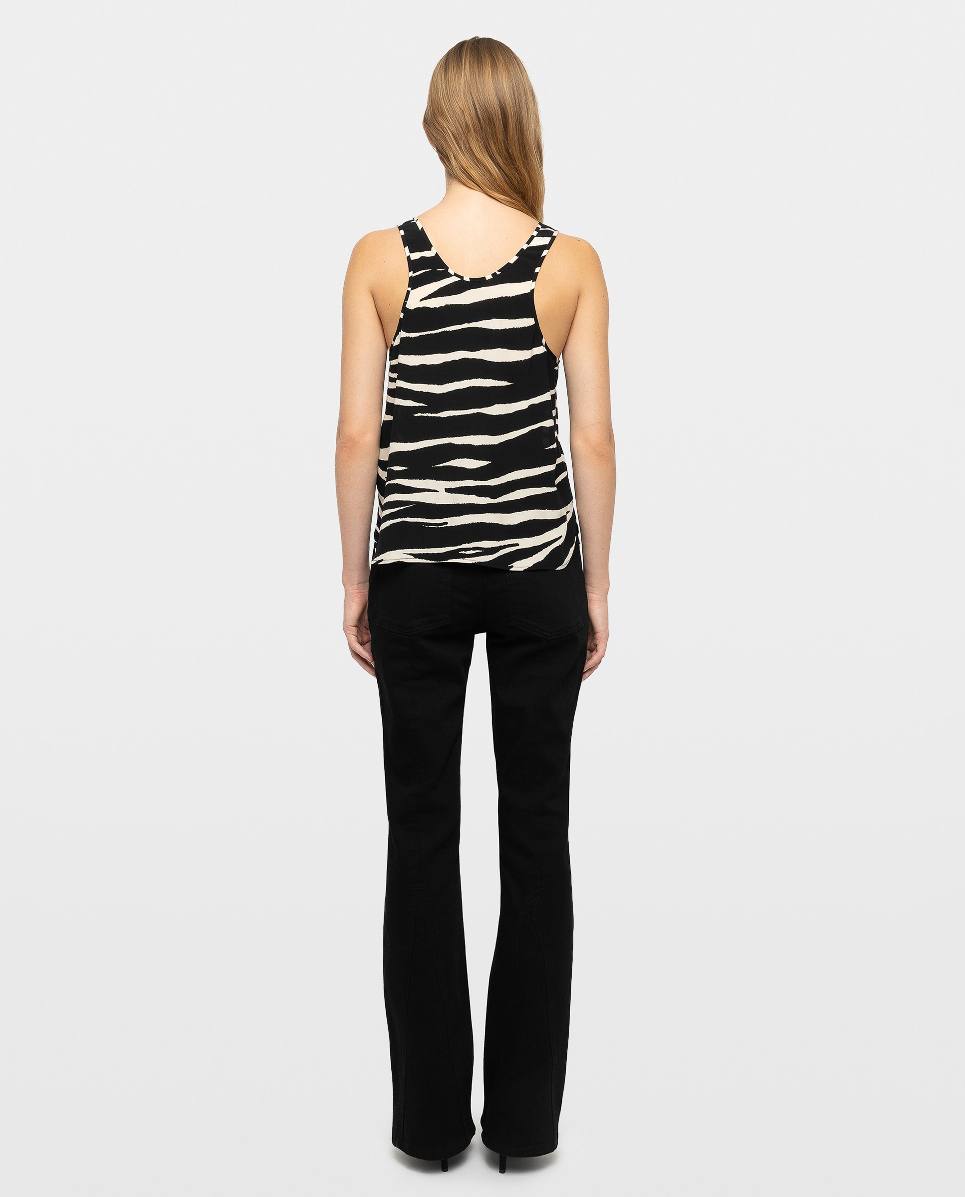 Camiseta de tirantes de mujer de viscosa estampada - Zadig & Voltaire - Negro Negro-2