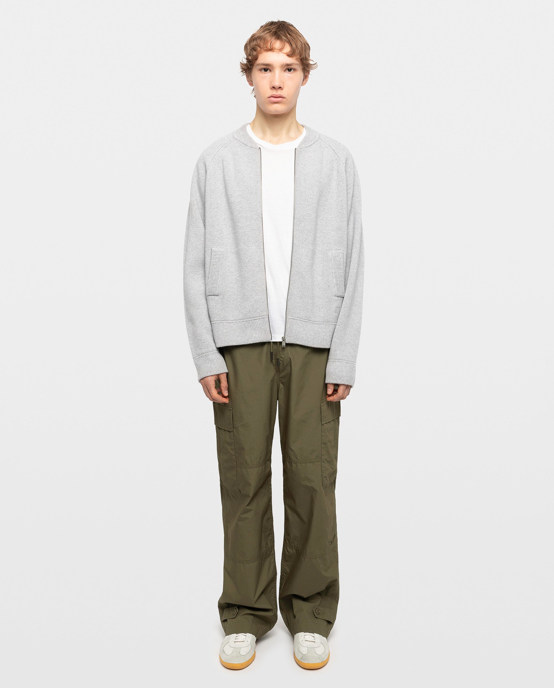 Cárdigan de hombre bomber con cremallera - Zadig & Voltaire - Gris claro Gris claro-3