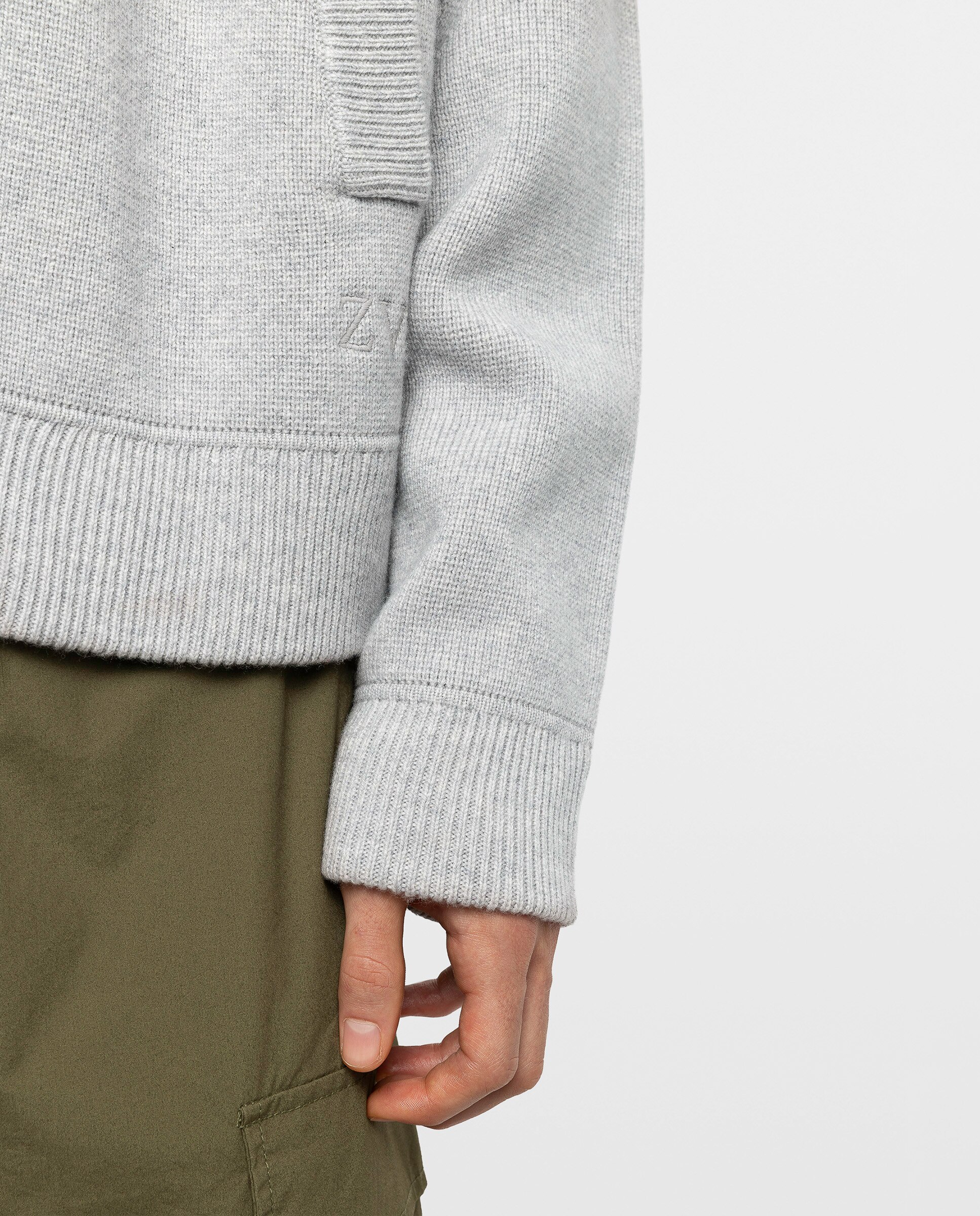 Cárdigan de hombre bomber con cremallera - Zadig & Voltaire - Gris claro Gris claro-4