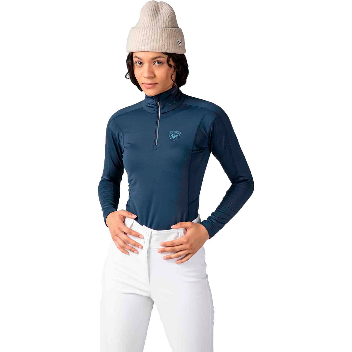 Rossignol Forro polar de mujer Classique 1/2 Zip Azul marino