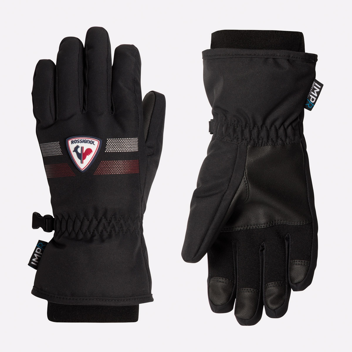 Guantes de esquí de niño Jr Roc Impr G Rossignol - Gris claro Negro-1