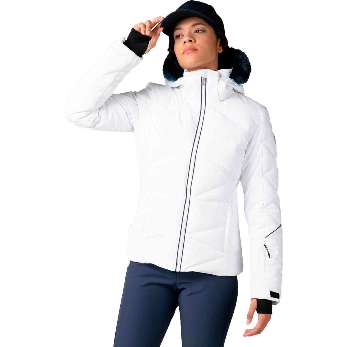 Chaqueta de esquí de mujer Staci Rossignol - Blanco Blanco-1