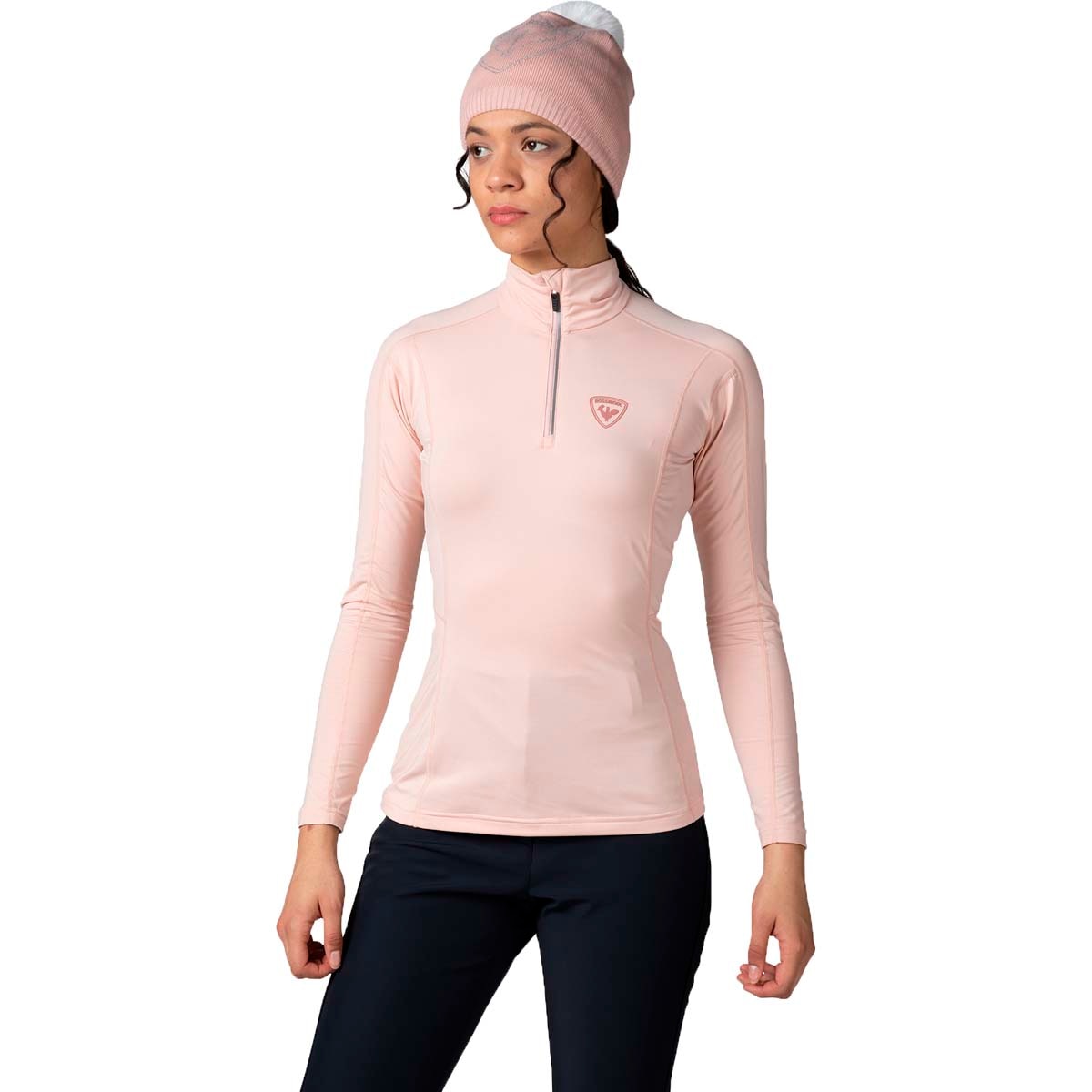 Imagen 0 de Forro polar de mujer Classique 1/2 Zip Rossignol Rosa claro