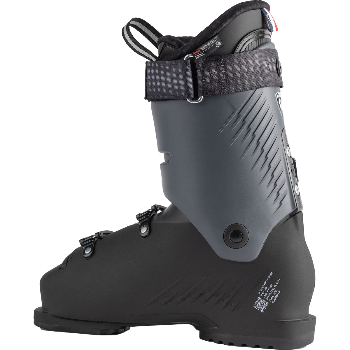 Botas de esquí de hombre Hi-Speed Pro 100 Rossignol - Negro / Gris Negro / Gris-2
