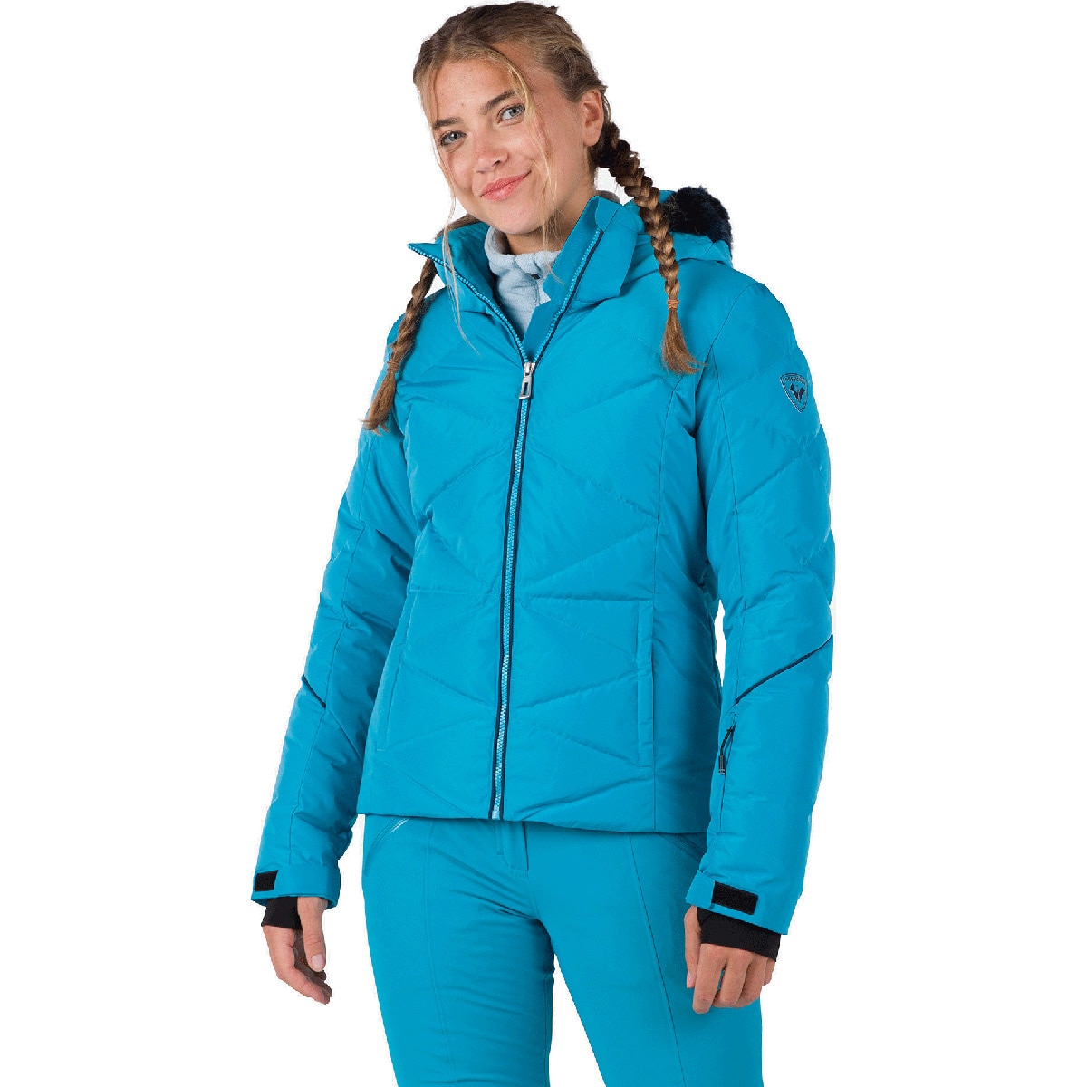 Chaqueta de esquí de mujer Staci Pearly Rossignol - Azul Turquesa Azul Turquesa-1