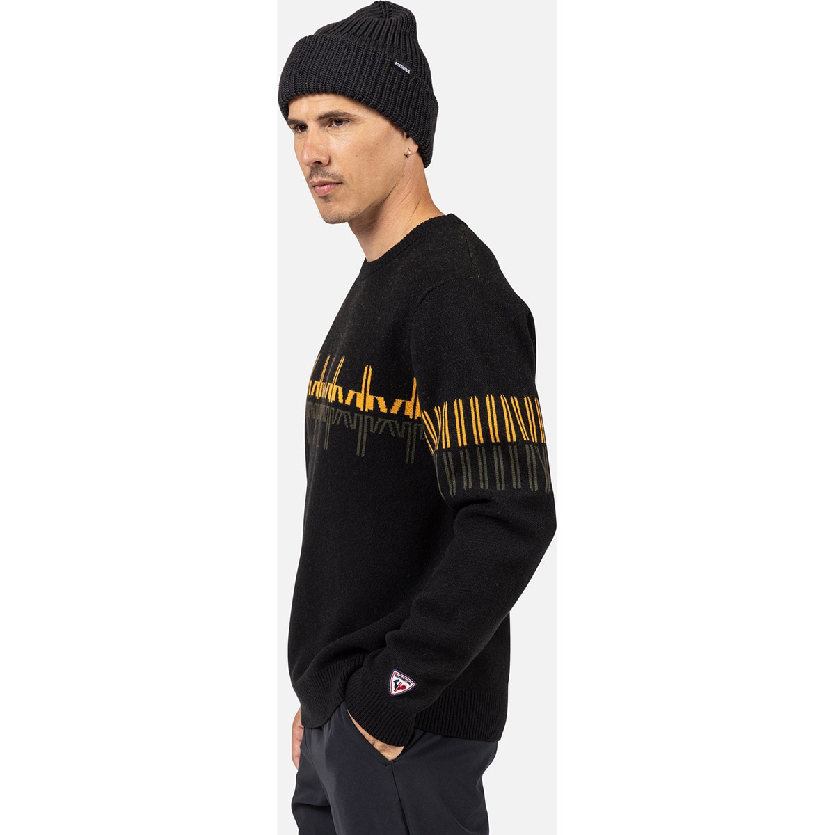 Sudadera de hombre PATTERNED CN SWEATER Rossignol - Negro Negro-3