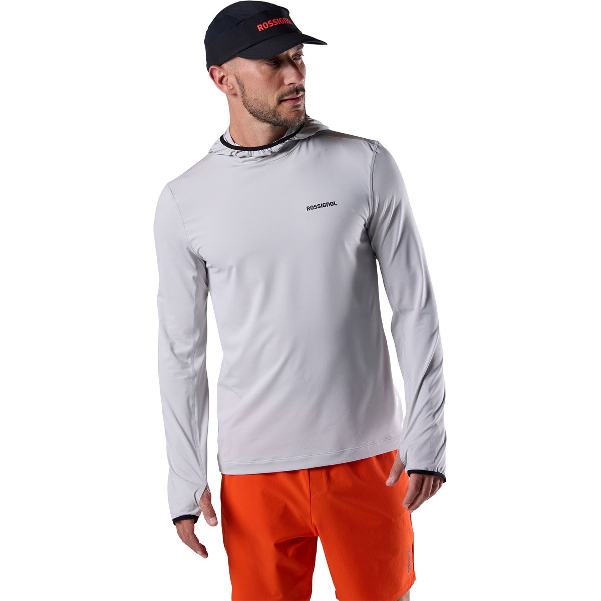 Rossignol Camiseta de hombre Westweg Sun Hoodie Gris