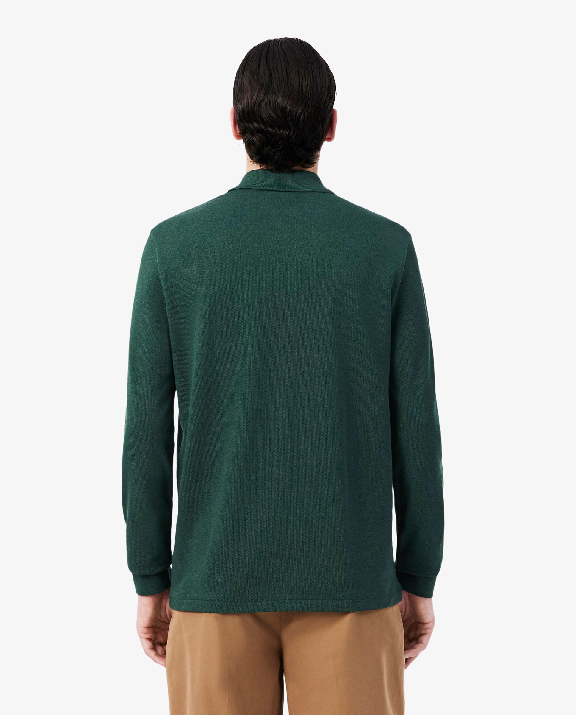 Polo de hombre de corte clásico de manga larga - Lacoste - Verde oscuro Verde oscuro-2
