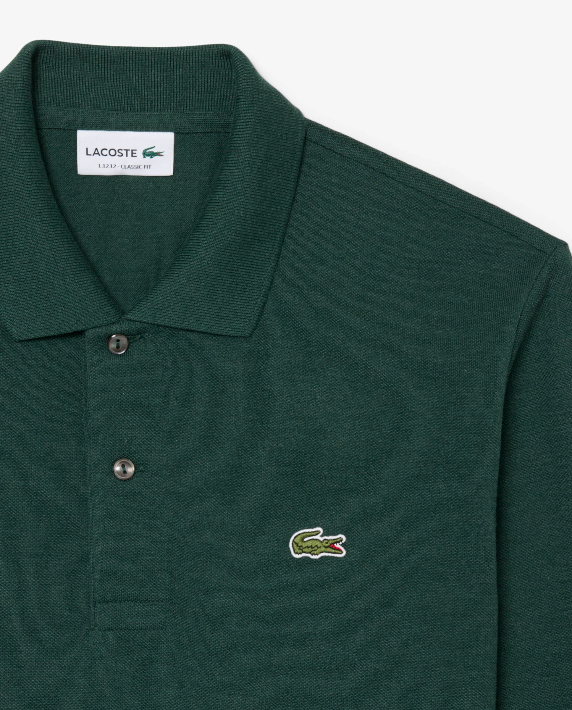 Polo de hombre de corte clásico de manga larga - Lacoste - Verde oscuro Verde oscuro-5