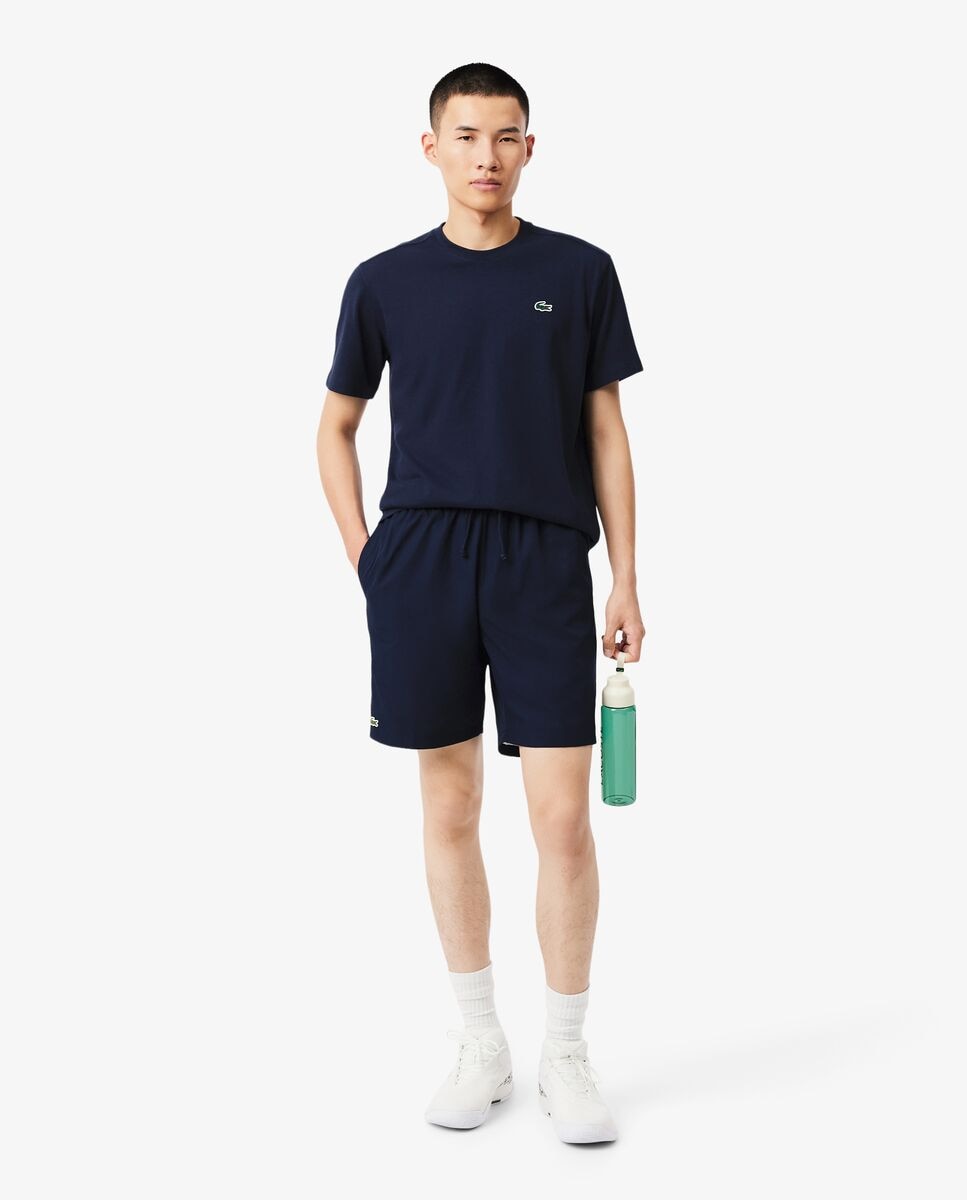 Pantalón de hombre corto de tenis de tafetán de rombos ligero - Lacoste - Azul Azul-1