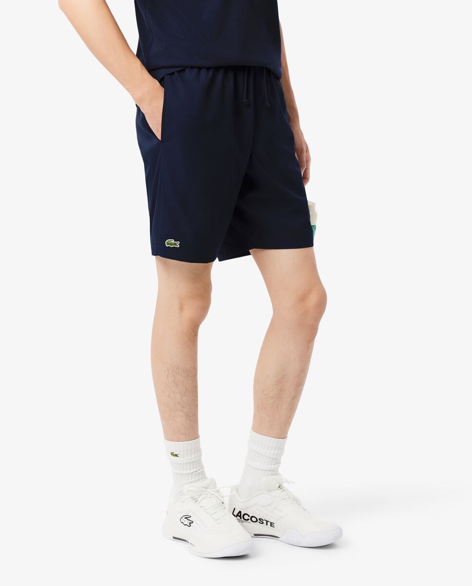 Pantalón de hombre corto de tenis de tafetán de rombos ligero - Lacoste - Azul Azul-3