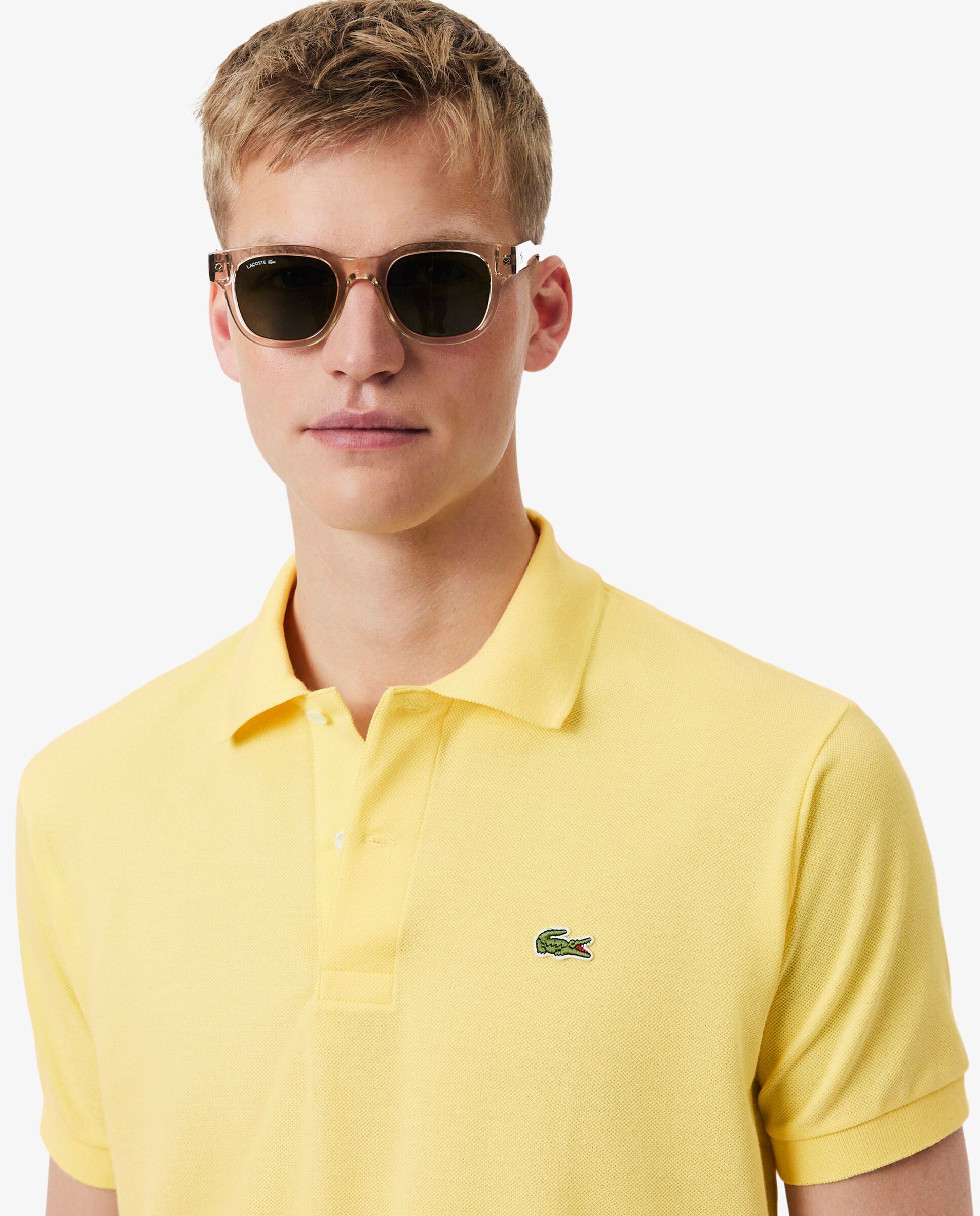 Imagen 3 de Polo de hombre original de corte clásico de manga corta - Lacoste - Amarillo Amarillo