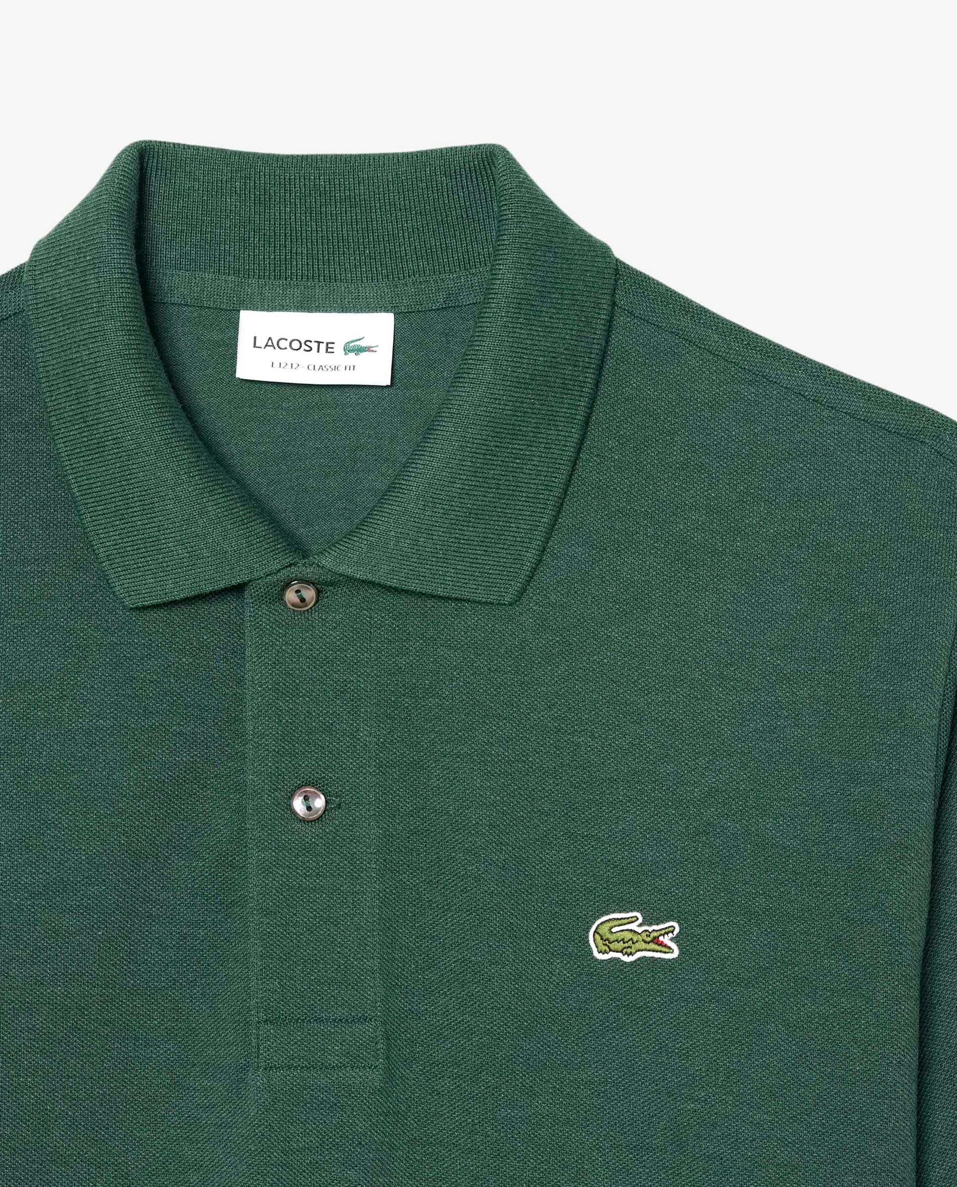 Polo de hombre jaspeado de corte clásico - Lacoste - Verde oscuro Verde oscuro-5