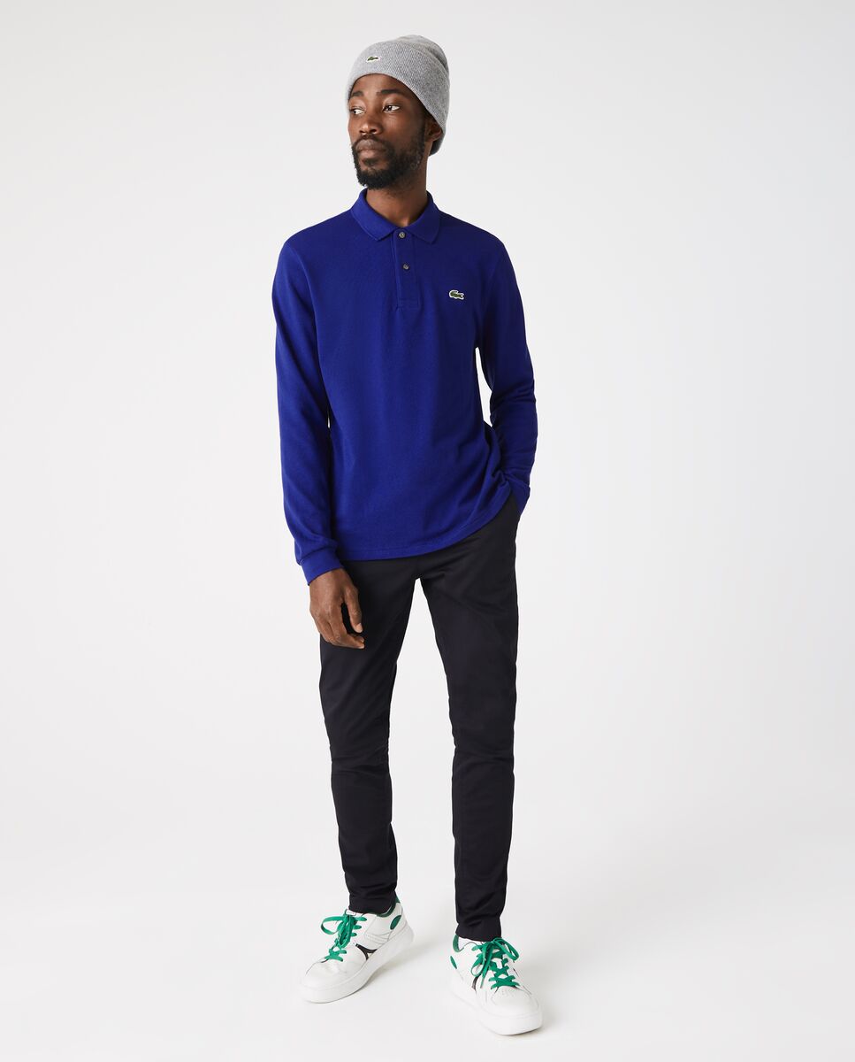 Polo de hombre de corte clásico de manga larga - Lacoste - Azul Azul-4