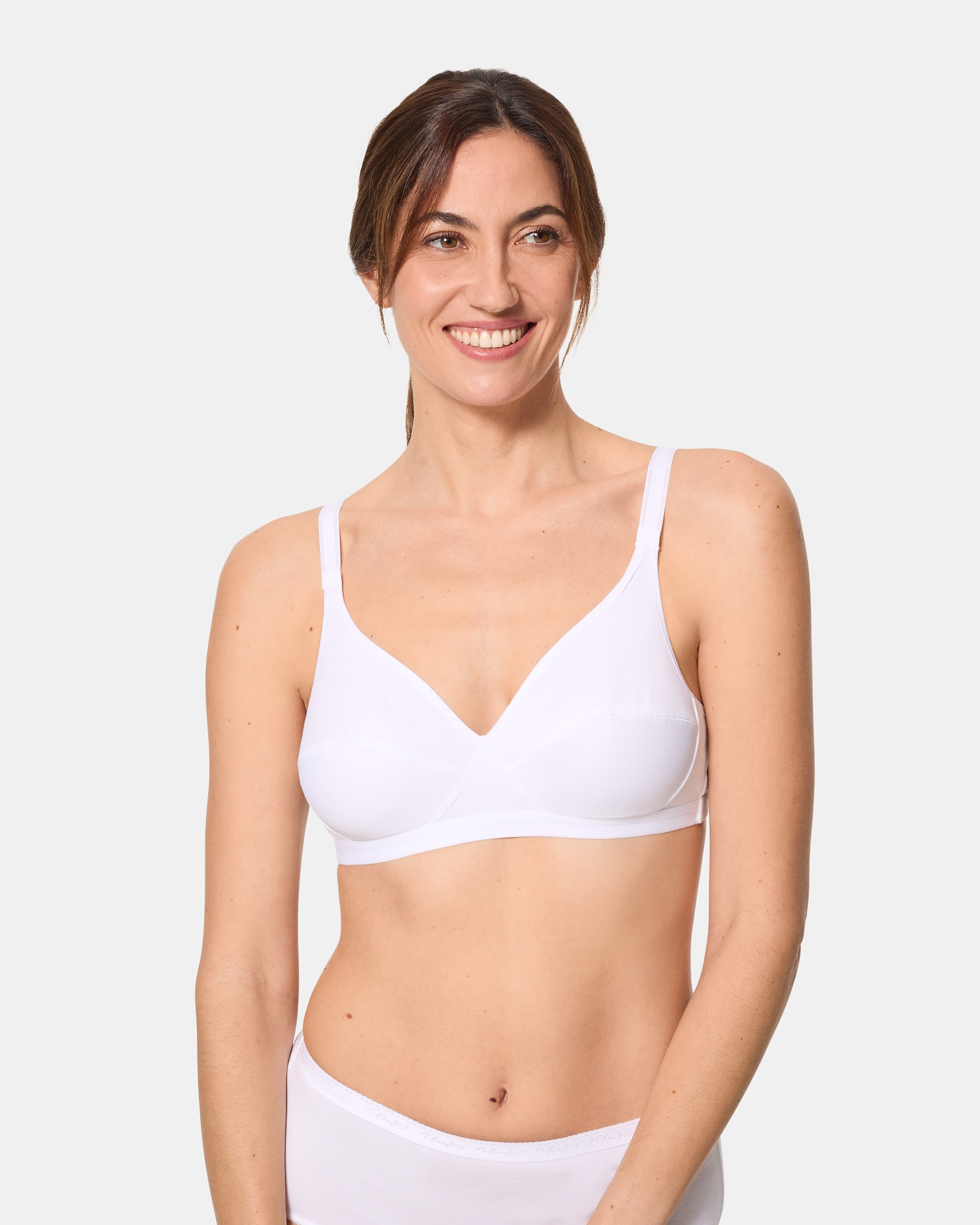 Sujetador sin aros de microfibra - Playtex - Blanco Blanco-1