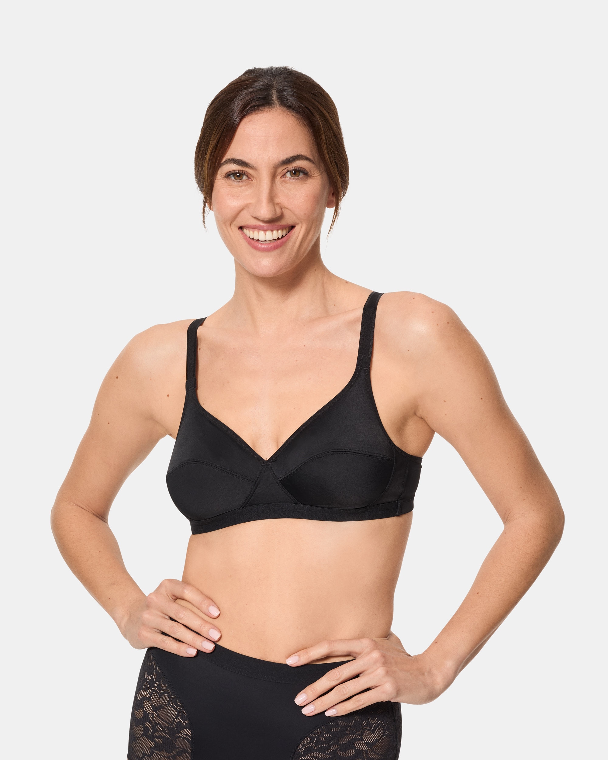 Sujetador sin aros de microfibra - Playtex - Negro Negro-1