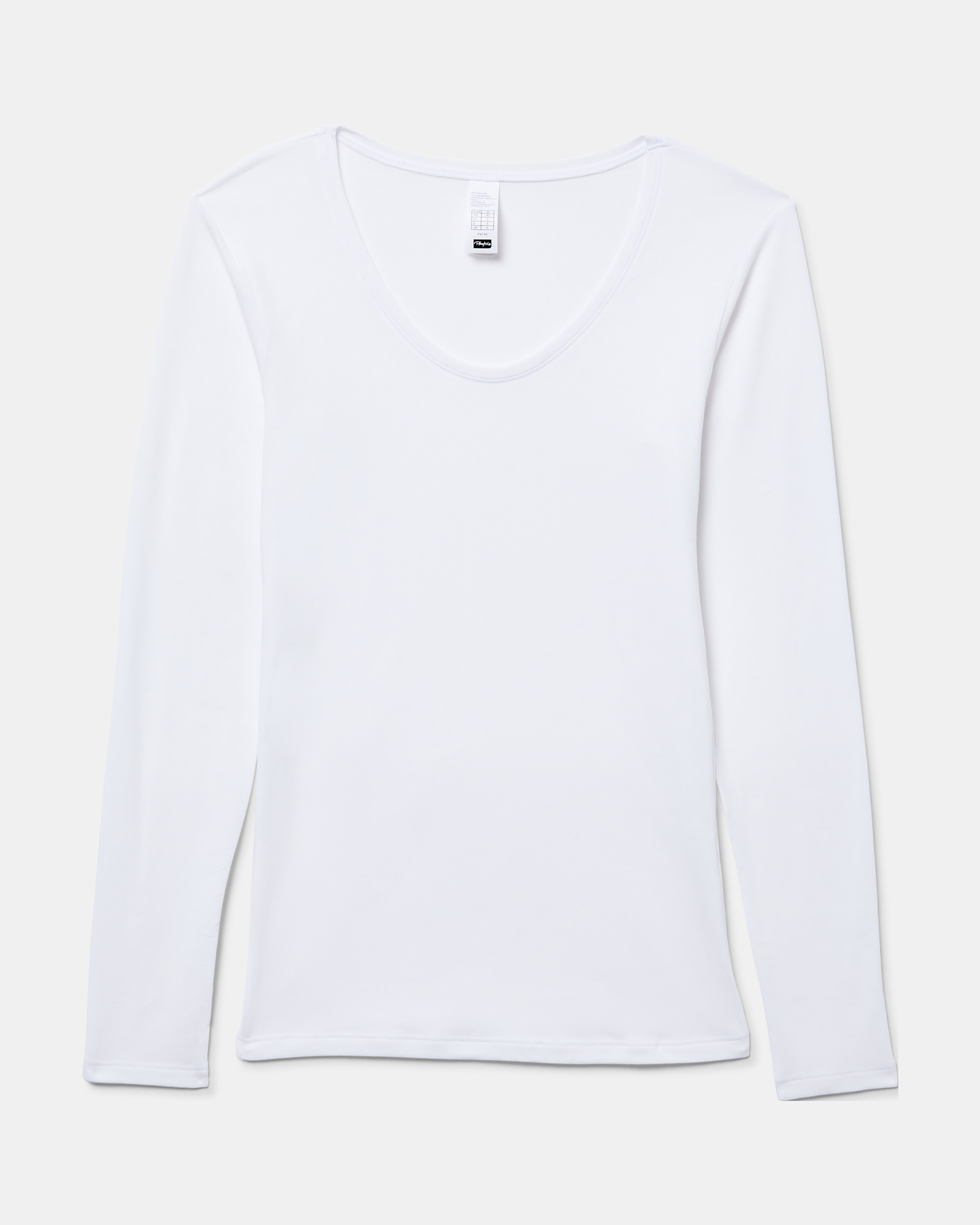 Camiseta térmica de mujer de manga larga ultra fina termaltech - Playtex - Blanco Blanco-4
