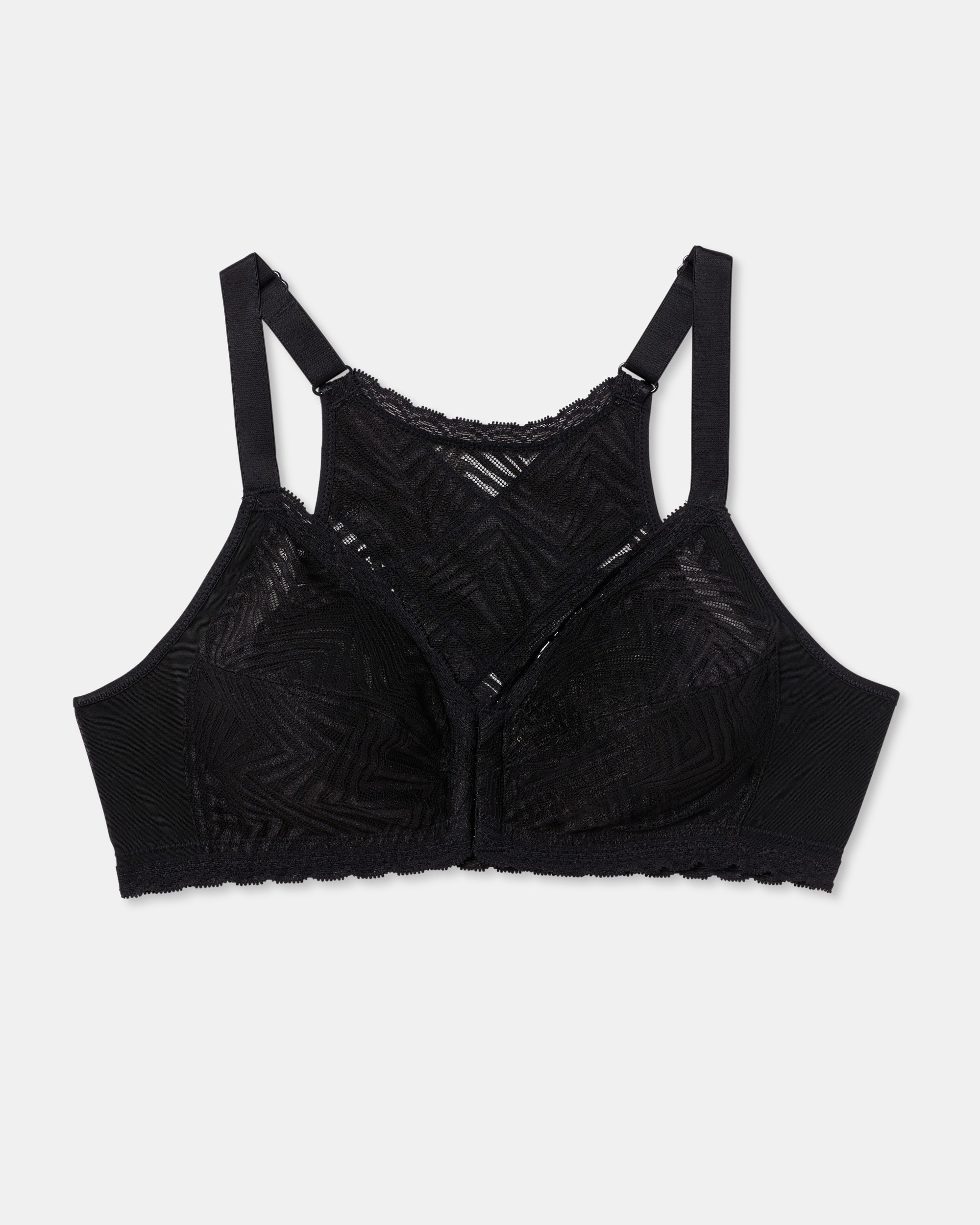 Sujetador sin aros de encaje con apertura frontal - Playtex - Negro Negro-5