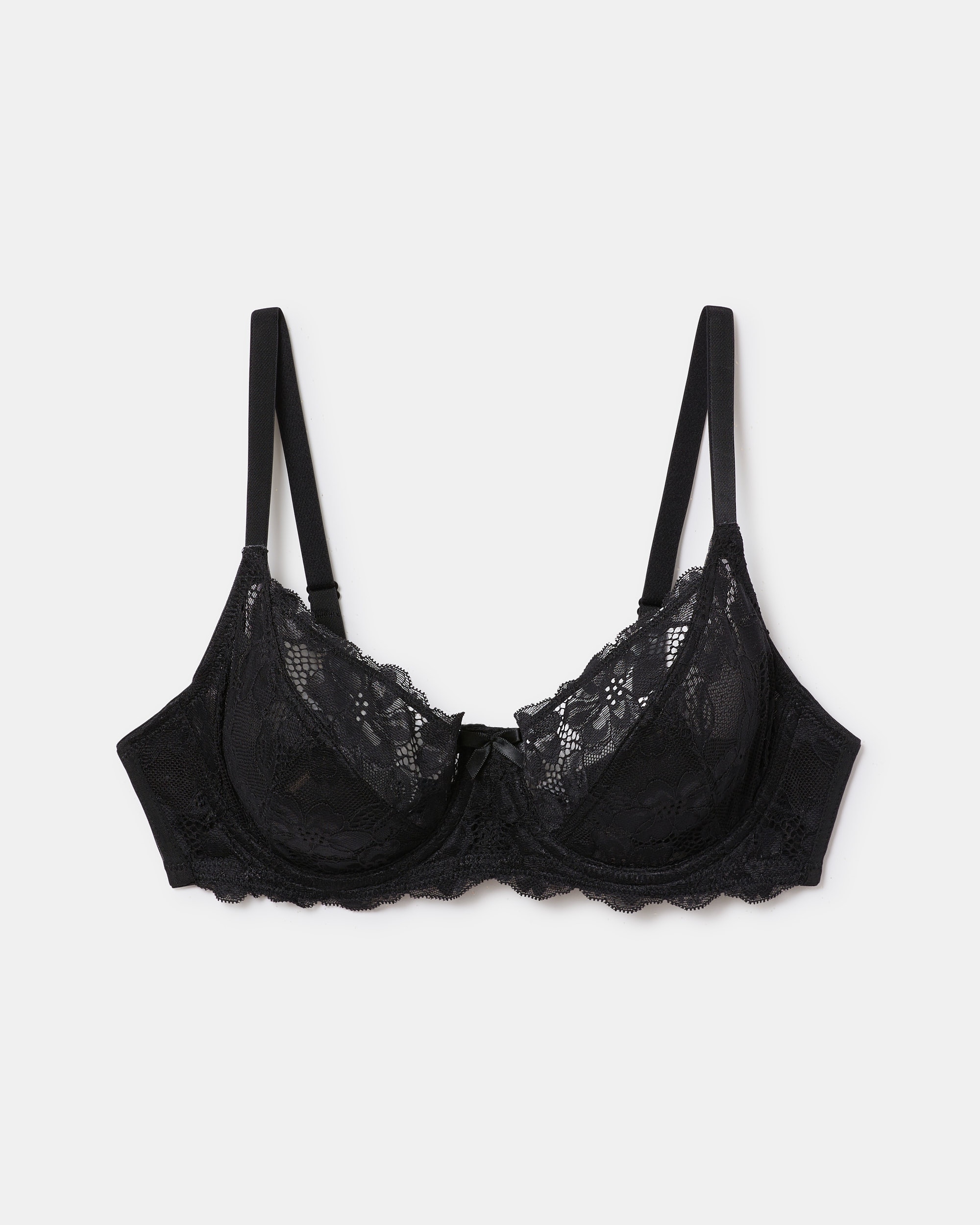 Sujetador con aros de encaje floral - Playtex - Negro Negro-4